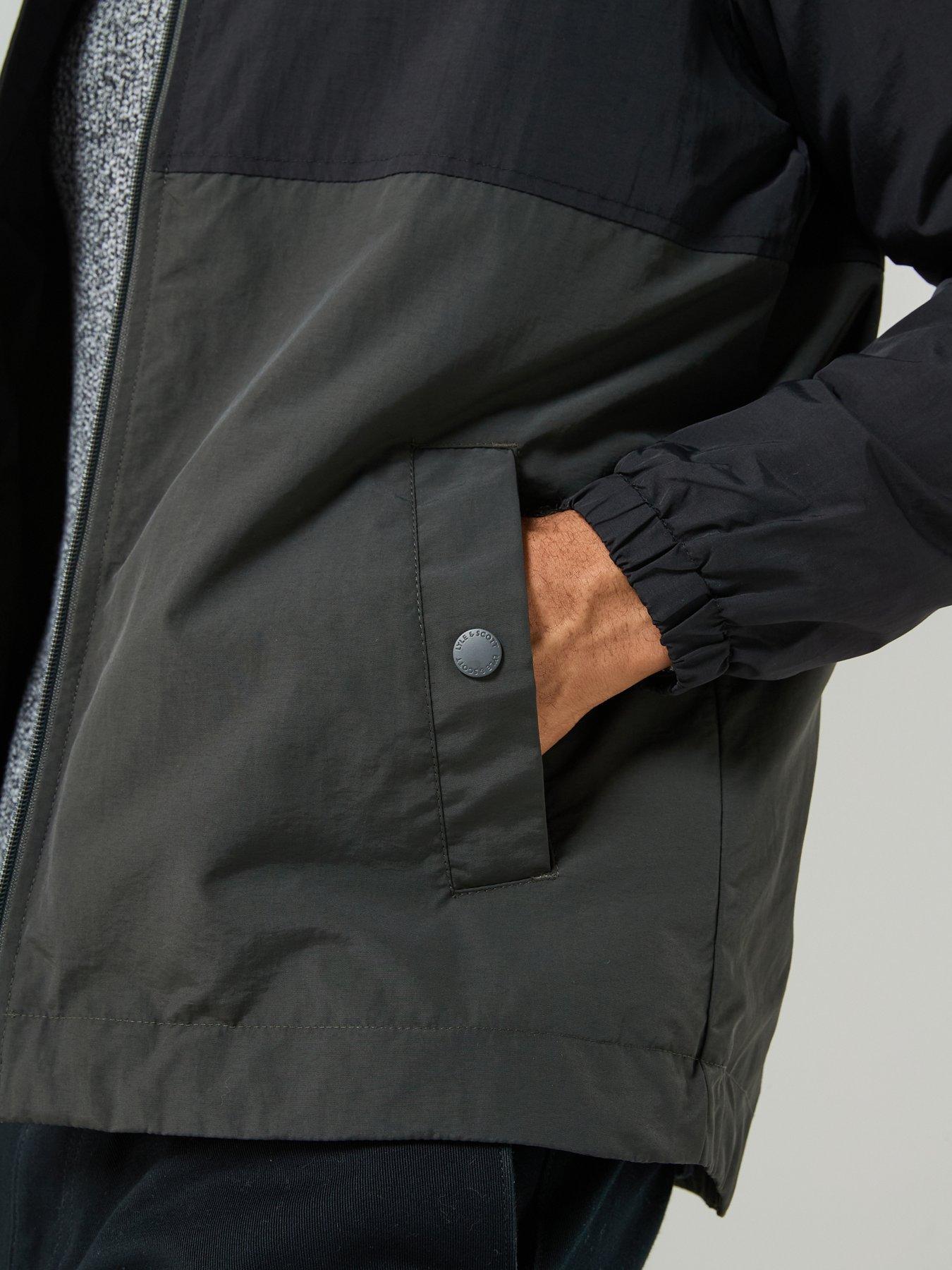 Image 6 of 6 of Lyle & Scott Colour Block Zip Through Hooded Jacket - Black