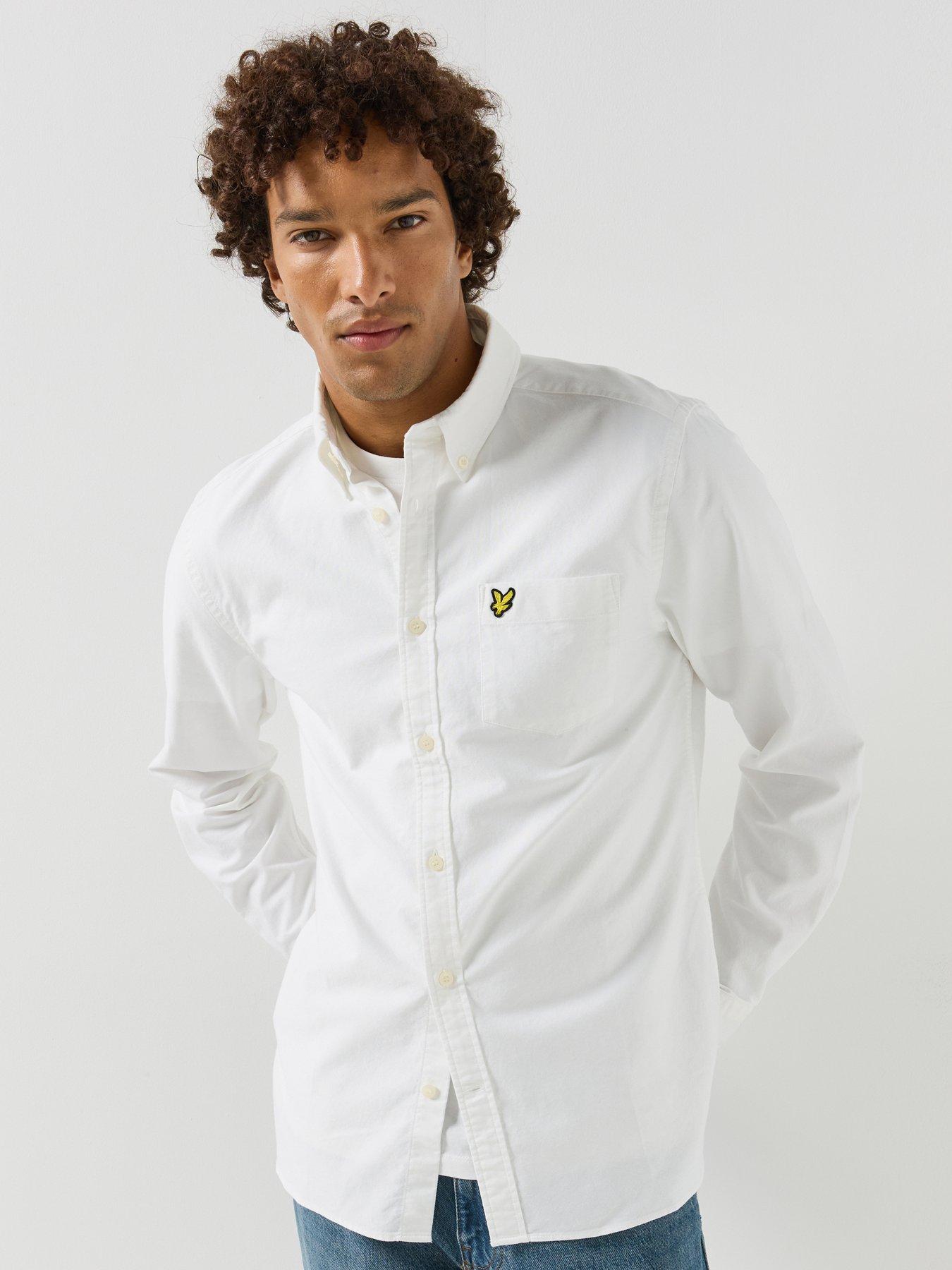 Lyle & Scott White Long Sleeve Shirt Plain Oxford - Image 4