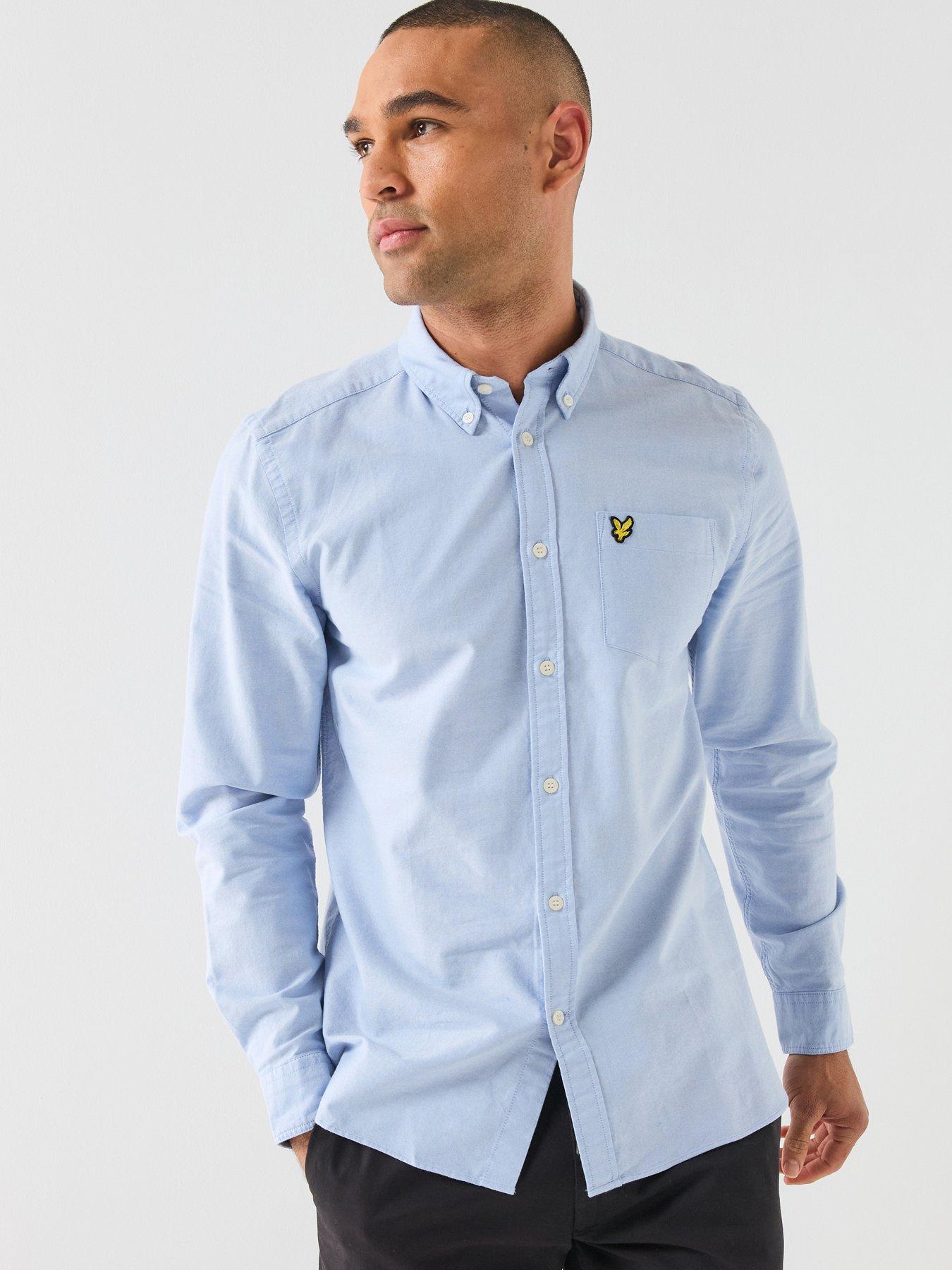 Lyle And Scott Oxford Shirt Blue Medium - Image 5