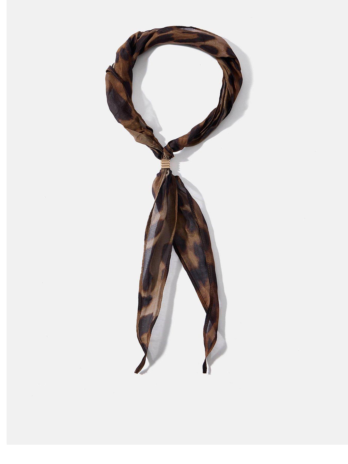 Image 1 of 4 of Mint Velvet Maddison Neck Scarf - Brown