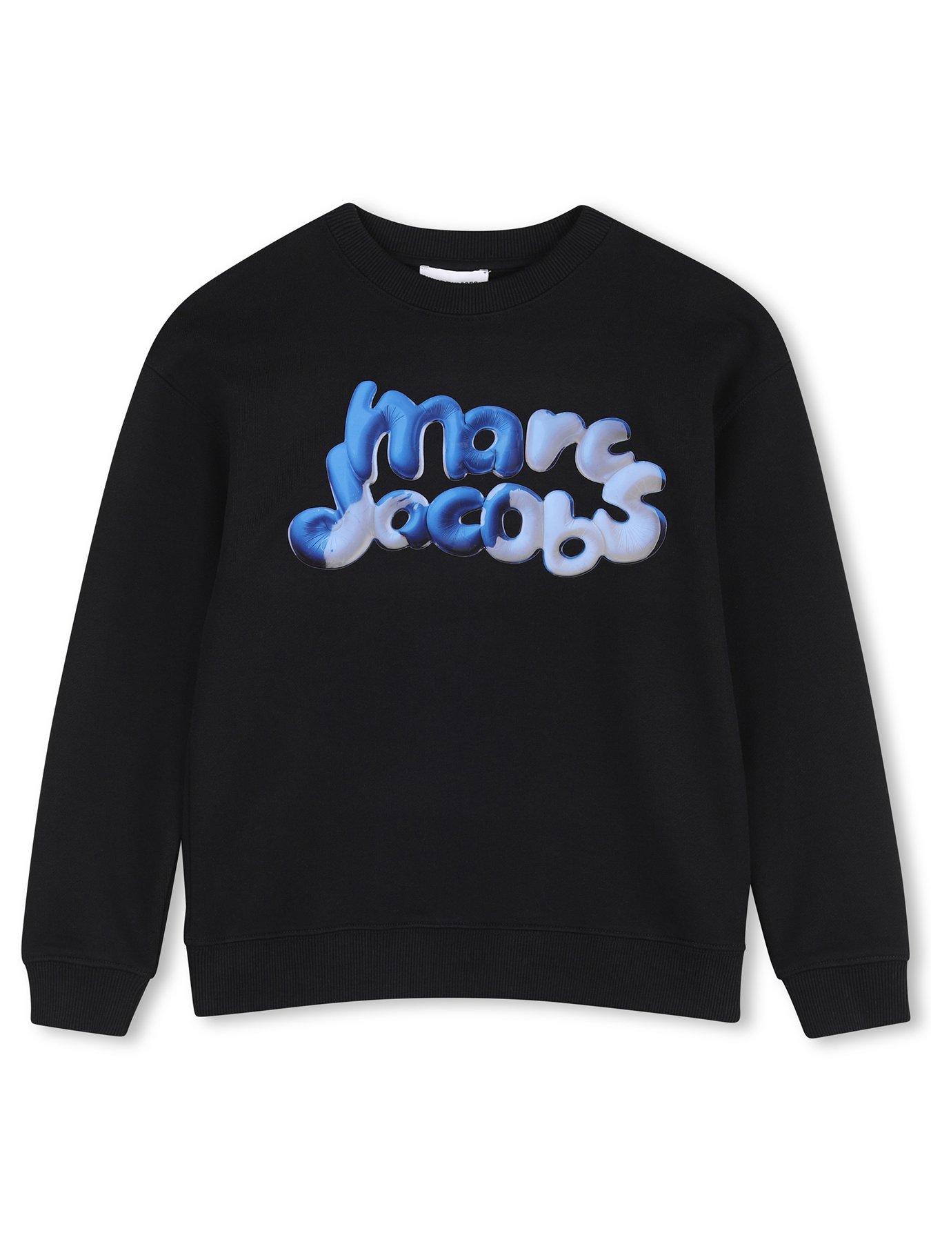 Image 2 of 5 of MARC JACOBS Boys Logo Print Cotton Sweatshirt - Black