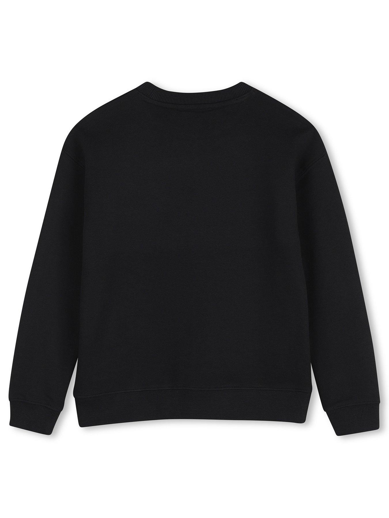 Image 3 of 5 of MARC JACOBS Boys Logo Print Cotton Sweatshirt - Black