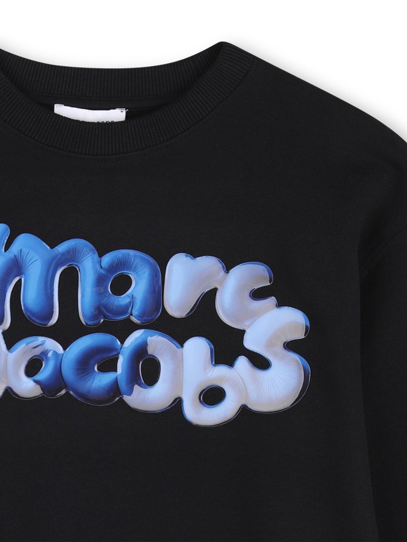 Image 4 of 5 of MARC JACOBS Boys Logo Print Cotton Sweatshirt - Black