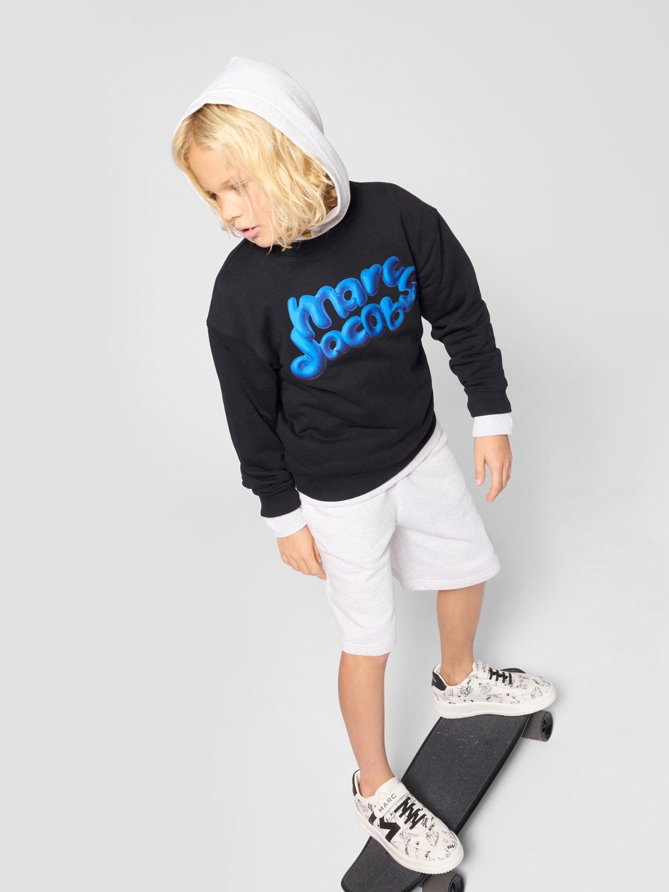 Image 5 of 5 of MARC JACOBS Boys Logo Print Cotton Sweatshirt - Black