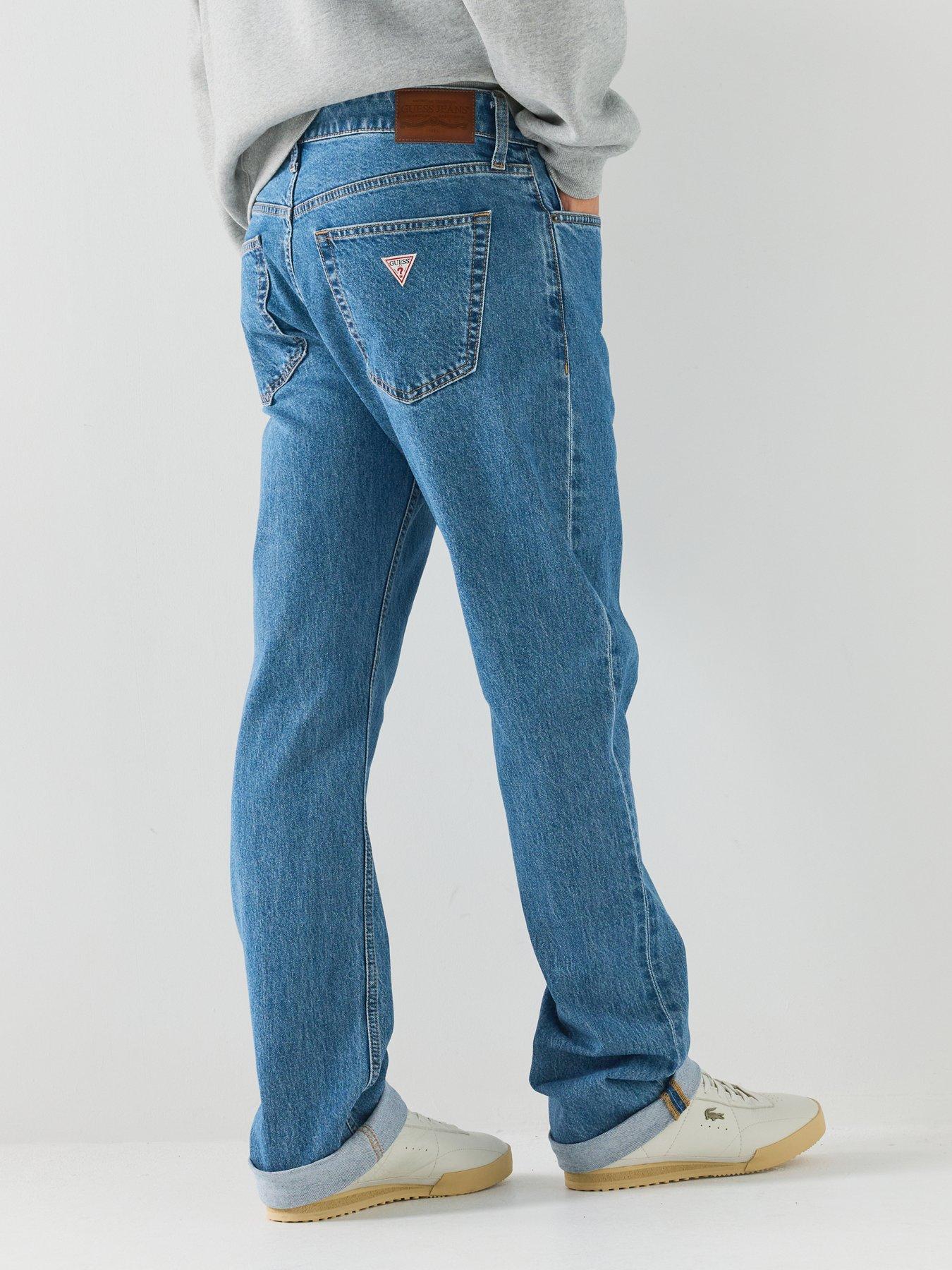 Image 2 of 5 of Guess Jeans Mens G16 Straight Fit Branded Jeans - Blue