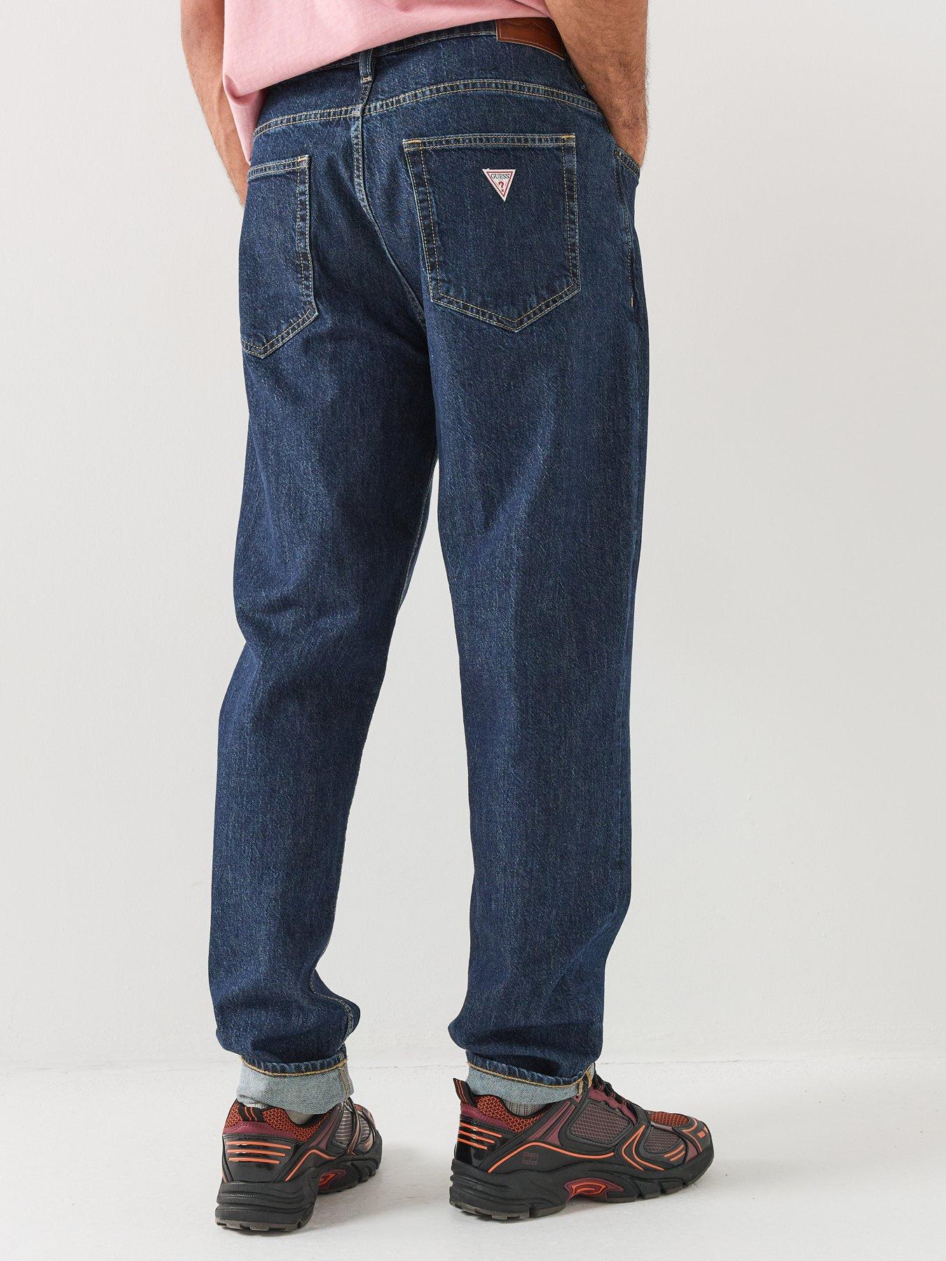 Image 2 of 6 of Guess Jeans Mens G15 Relaxed Taper Fit Jeans - Dark Blue