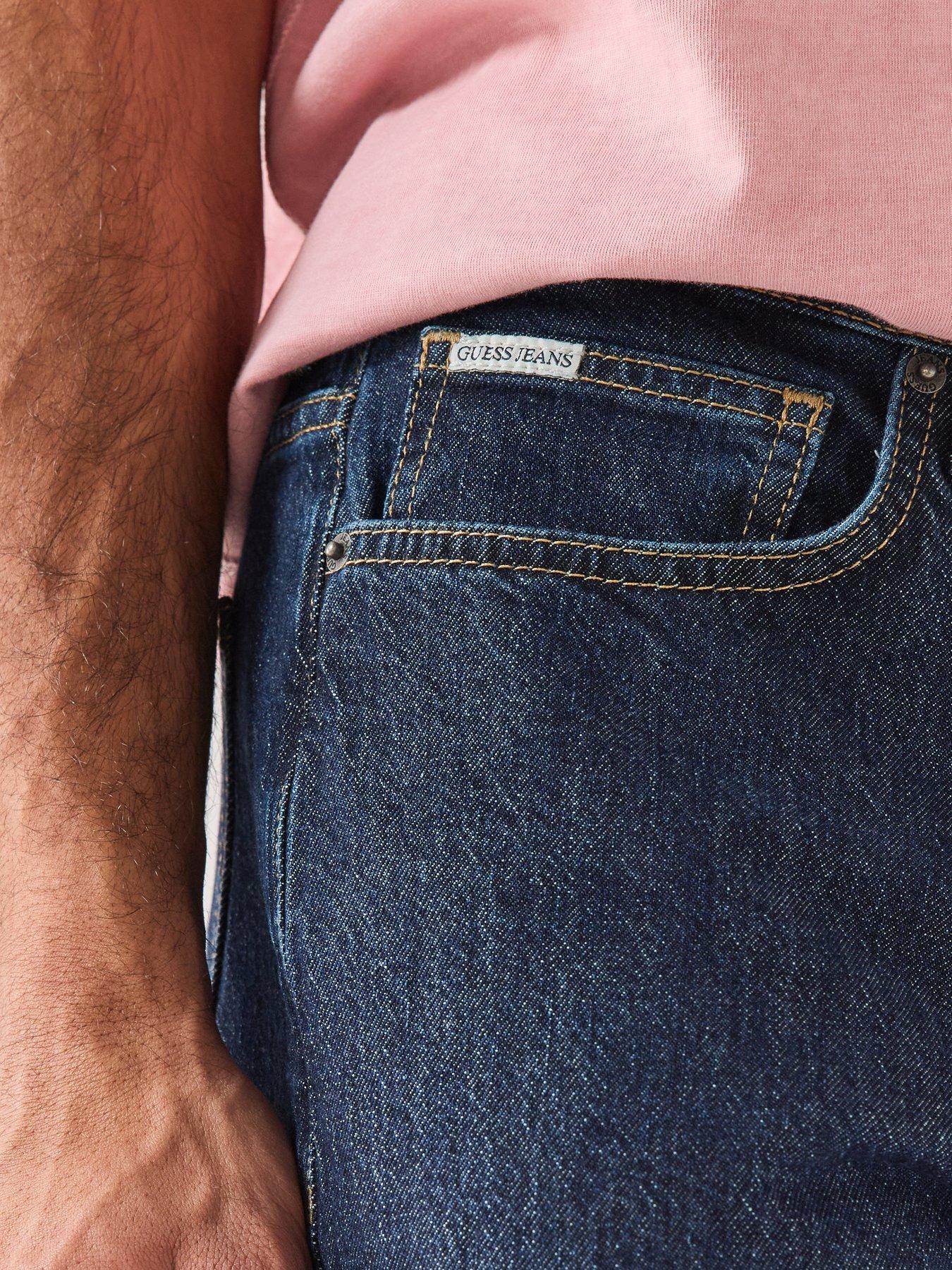Image 5 of 6 of Guess Jeans Mens G15 Relaxed Taper Fit Jeans - Dark Blue