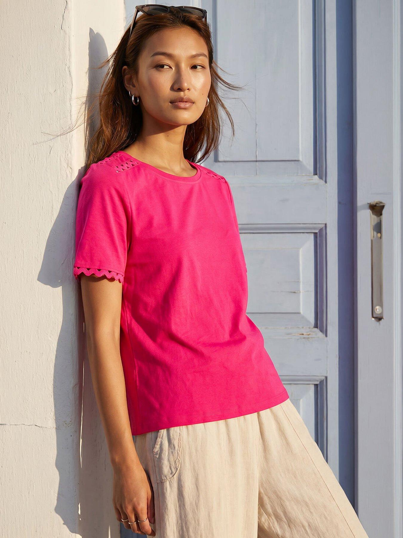 Roman Cotton Ric Rac Detail T-shirt