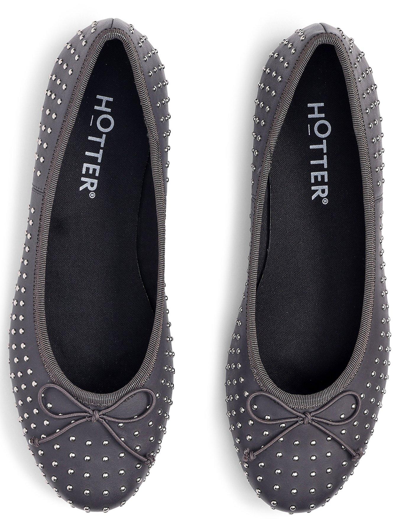 Image 4 of 5 of Hotter Ebba Stud Ballerina - Dark Grey
