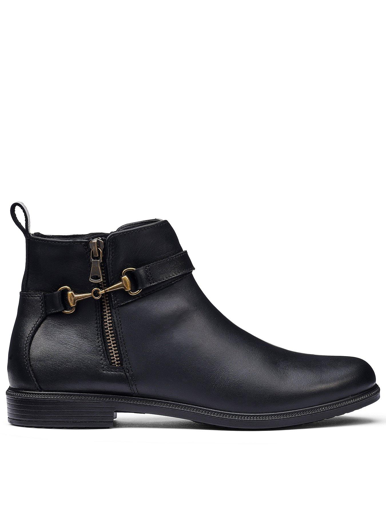 Hotter Iona Side Zip Boot - Black