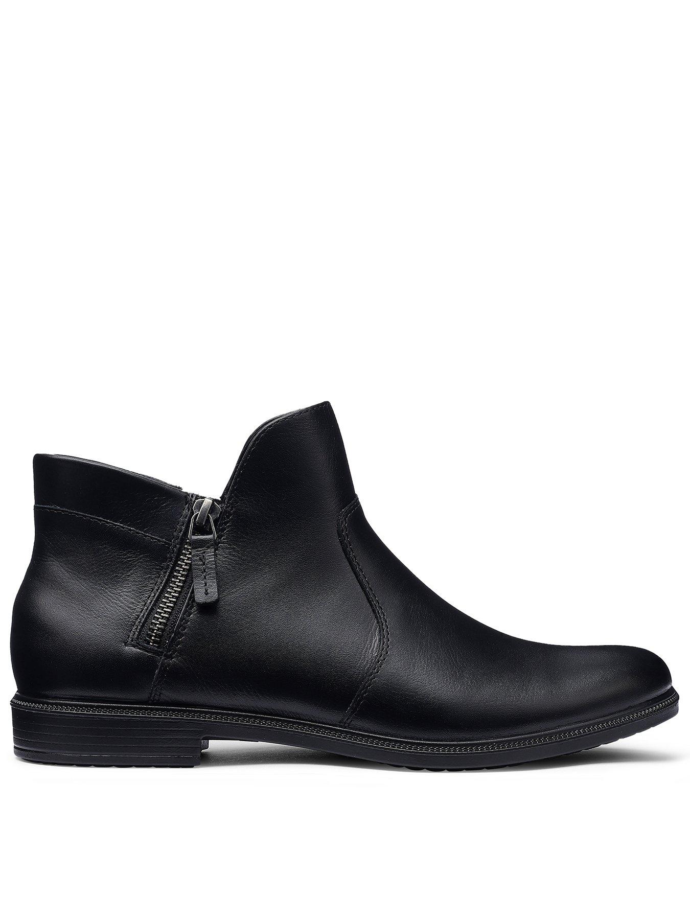 Hotter Ludlow Wide Fit Zip Boot - Black