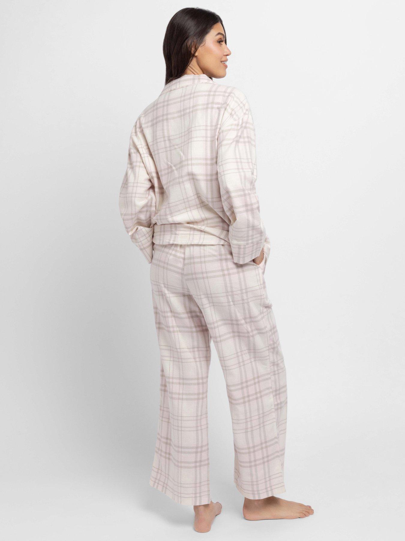 Image 2 of 5 of DORINA Womens Harper Check Woven Pyjama Set - Ivory