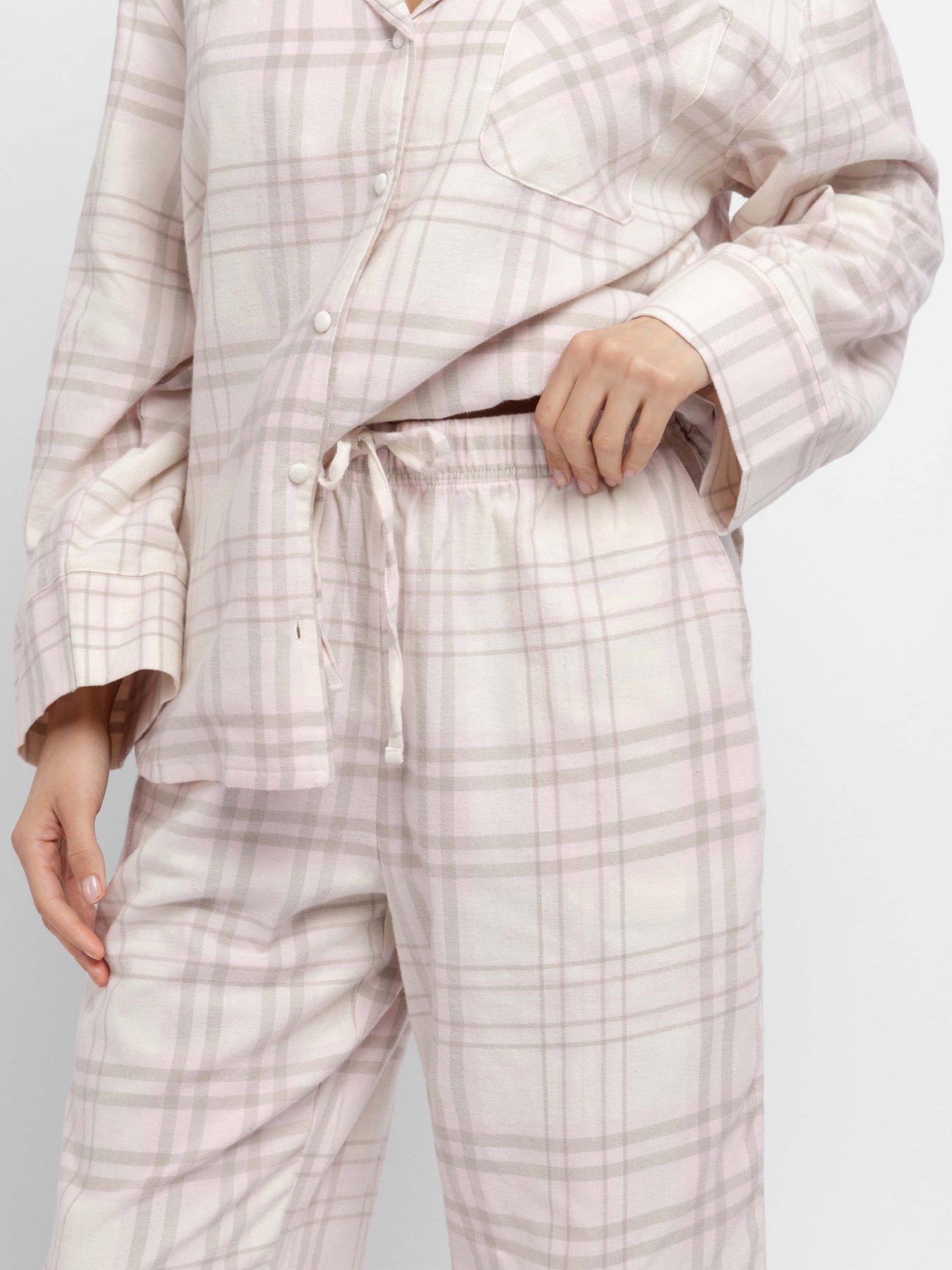 Image 4 of 5 of DORINA Womens Harper Check Woven Pyjama Set - Ivory
