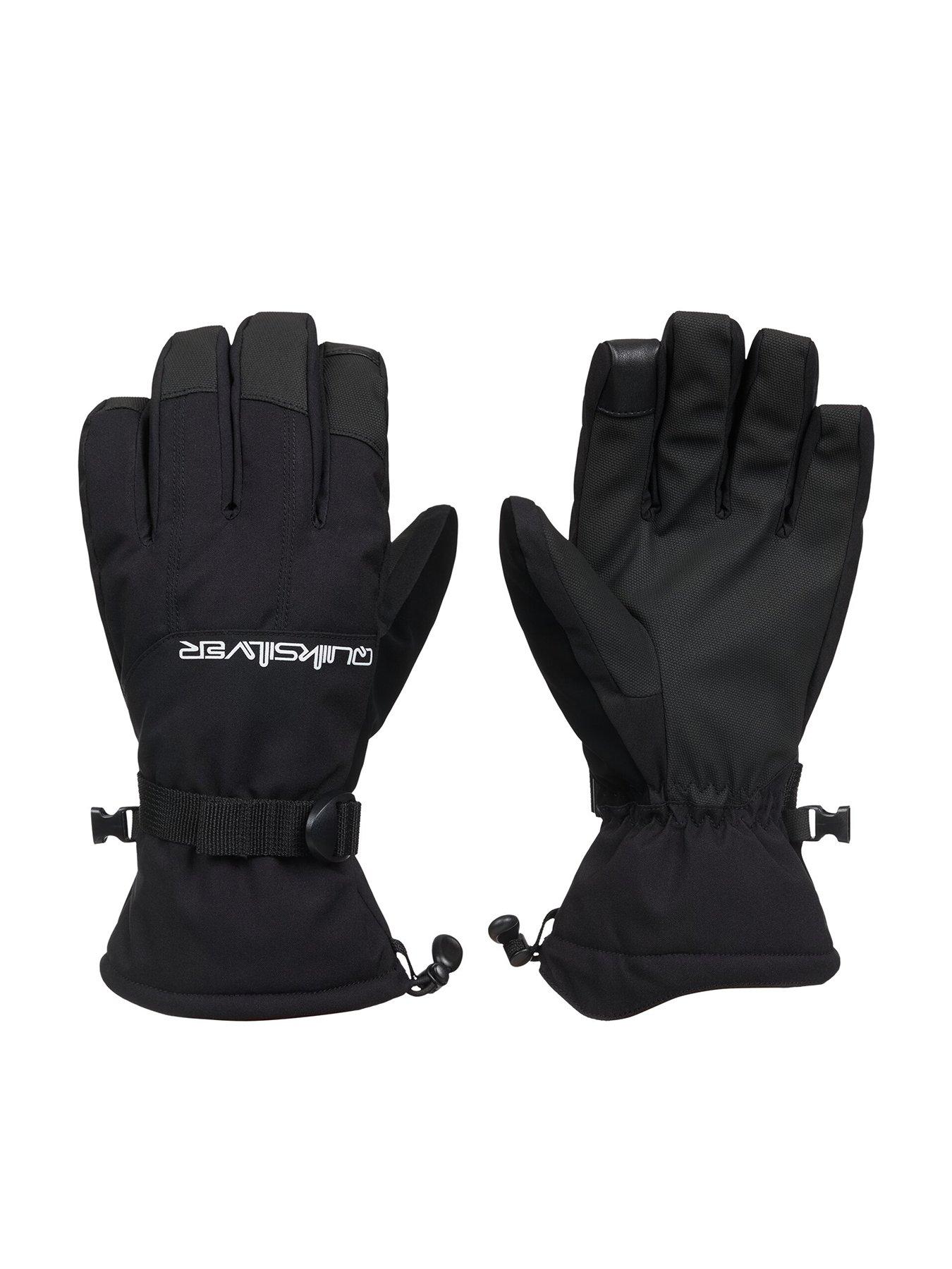 Image 1 of 4 of Quiksilver Mens Mission Technical Snowboard &amp; Ski Gloves - Black