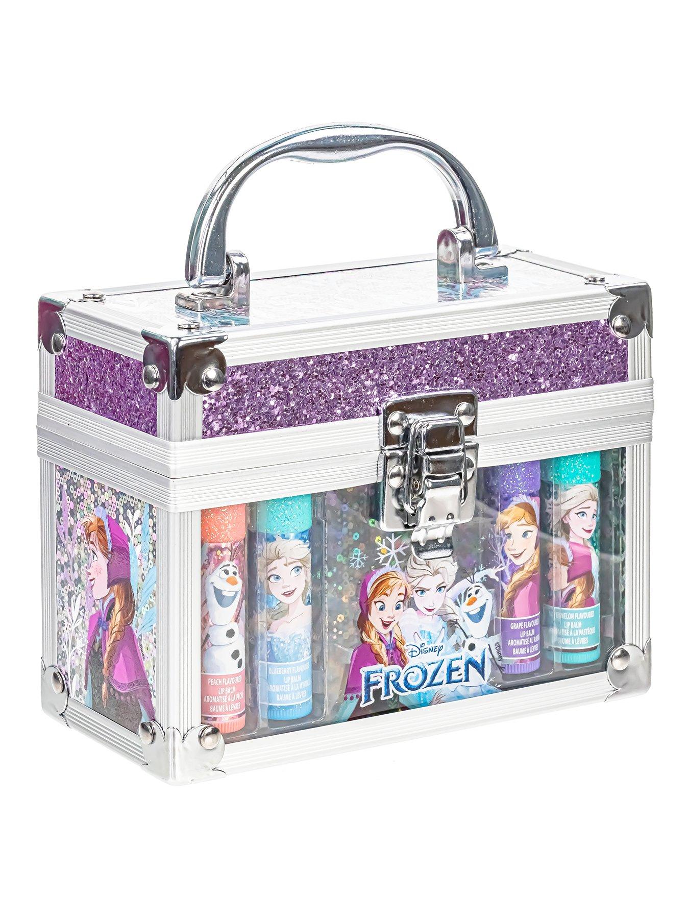 Image 1 of 4 of Disney Frozen Reusable Train Case Lip Balm Set 4-Pack