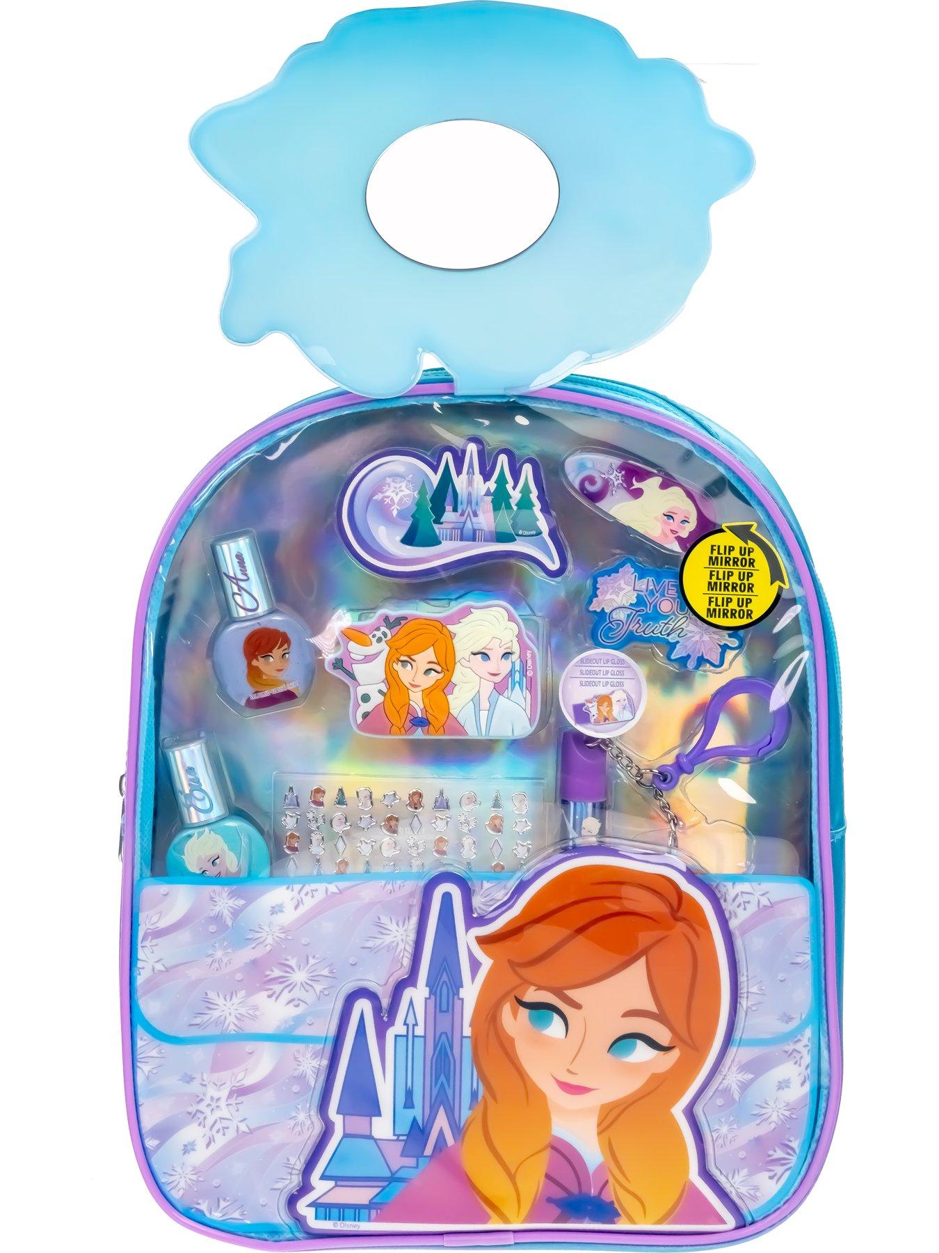 Image 2 of 3 of Disney Frozen Portable Cosmetic Backpack Set Beauty Kit