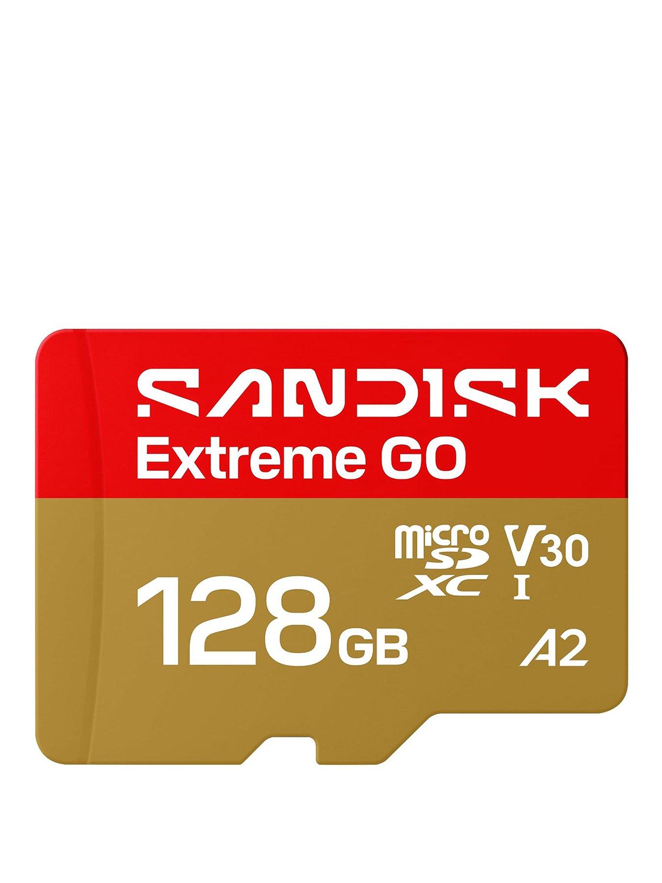 Image 1 of 4 of SanDisk Extreme microSD 128GB for Action Cams and Drones + SD Adapter