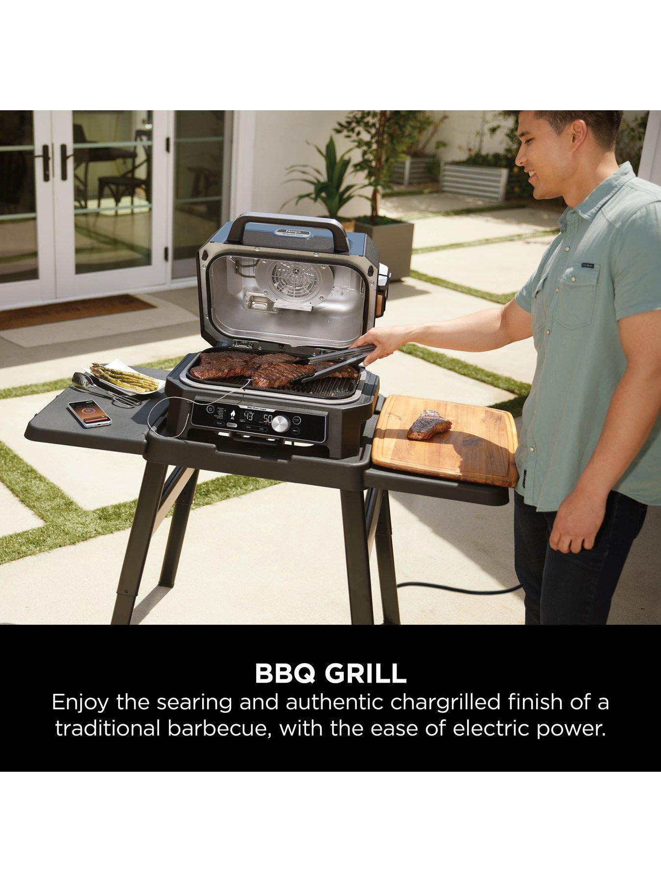 Image 2 of 7 of NINJA Woodfire Pro Connect XL Electric BBQ Grill &amp; Smoker with Cover OG903UK