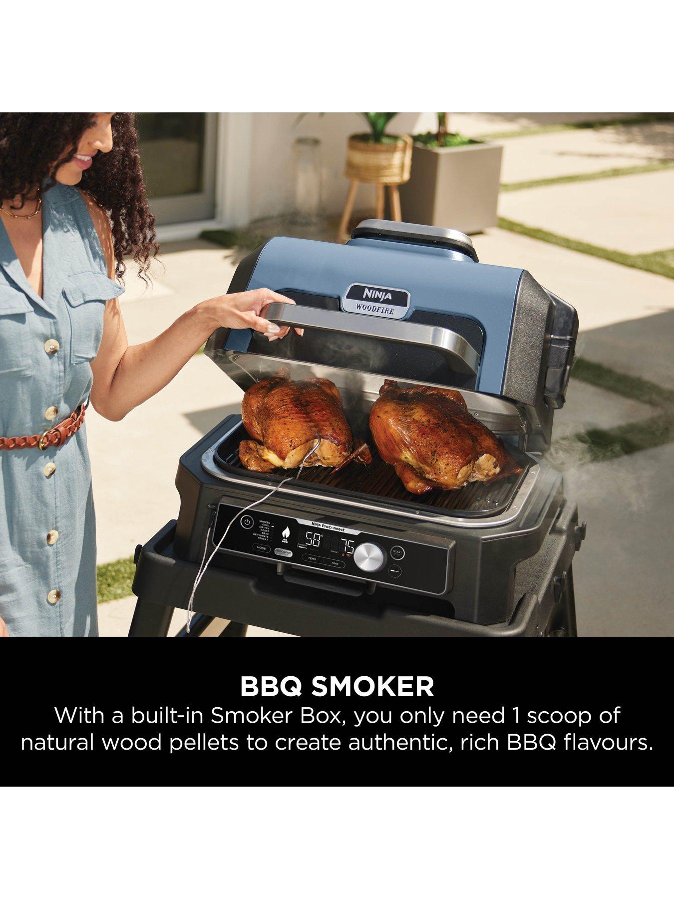 Image 3 of 7 of NINJA Woodfire Pro Connect XL Electric BBQ Grill &amp; Smoker with Cover OG903UK