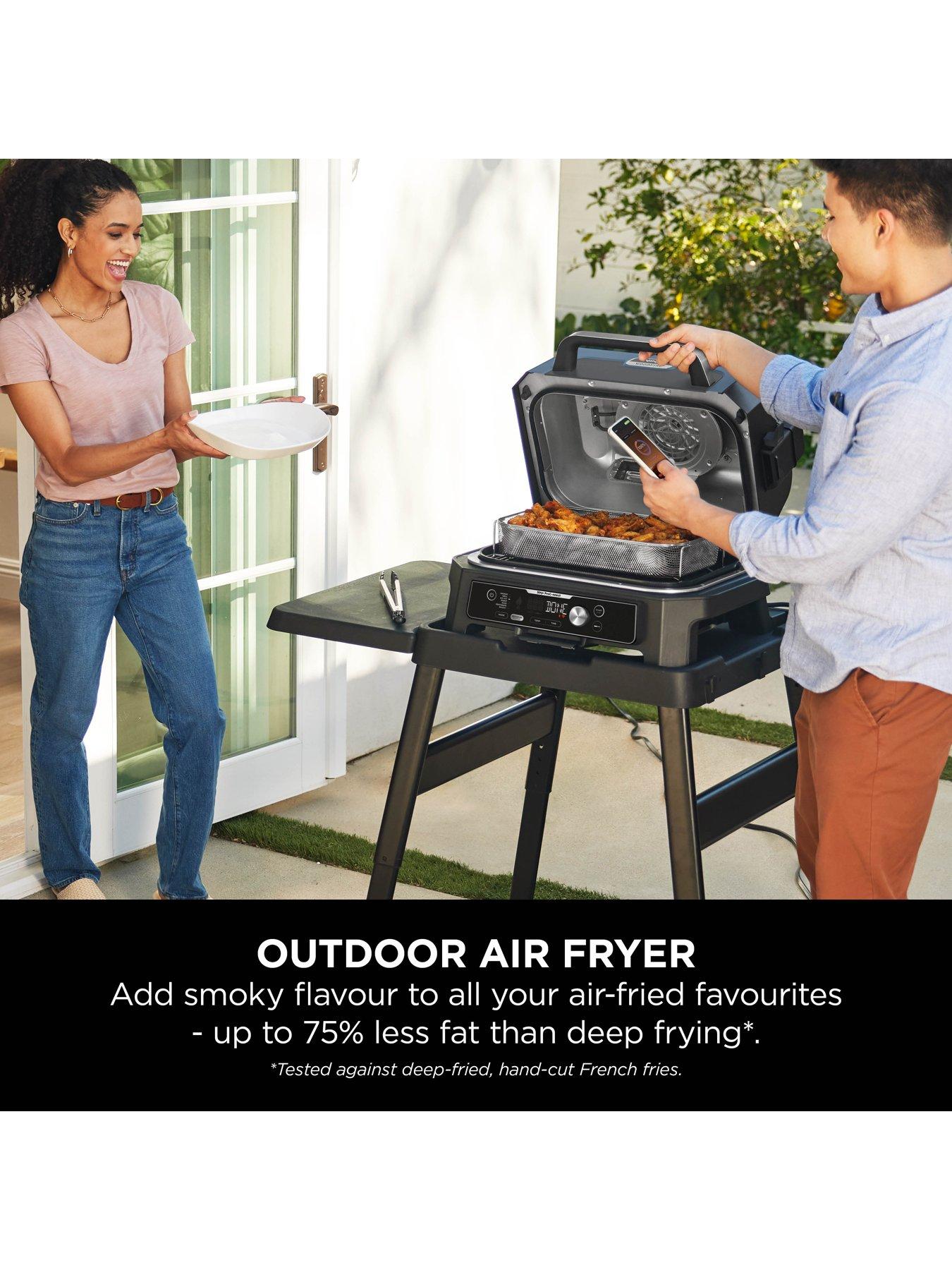 Image 4 of 7 of NINJA Woodfire Pro Connect XL Electric BBQ Grill &amp; Smoker with Cover OG903UK