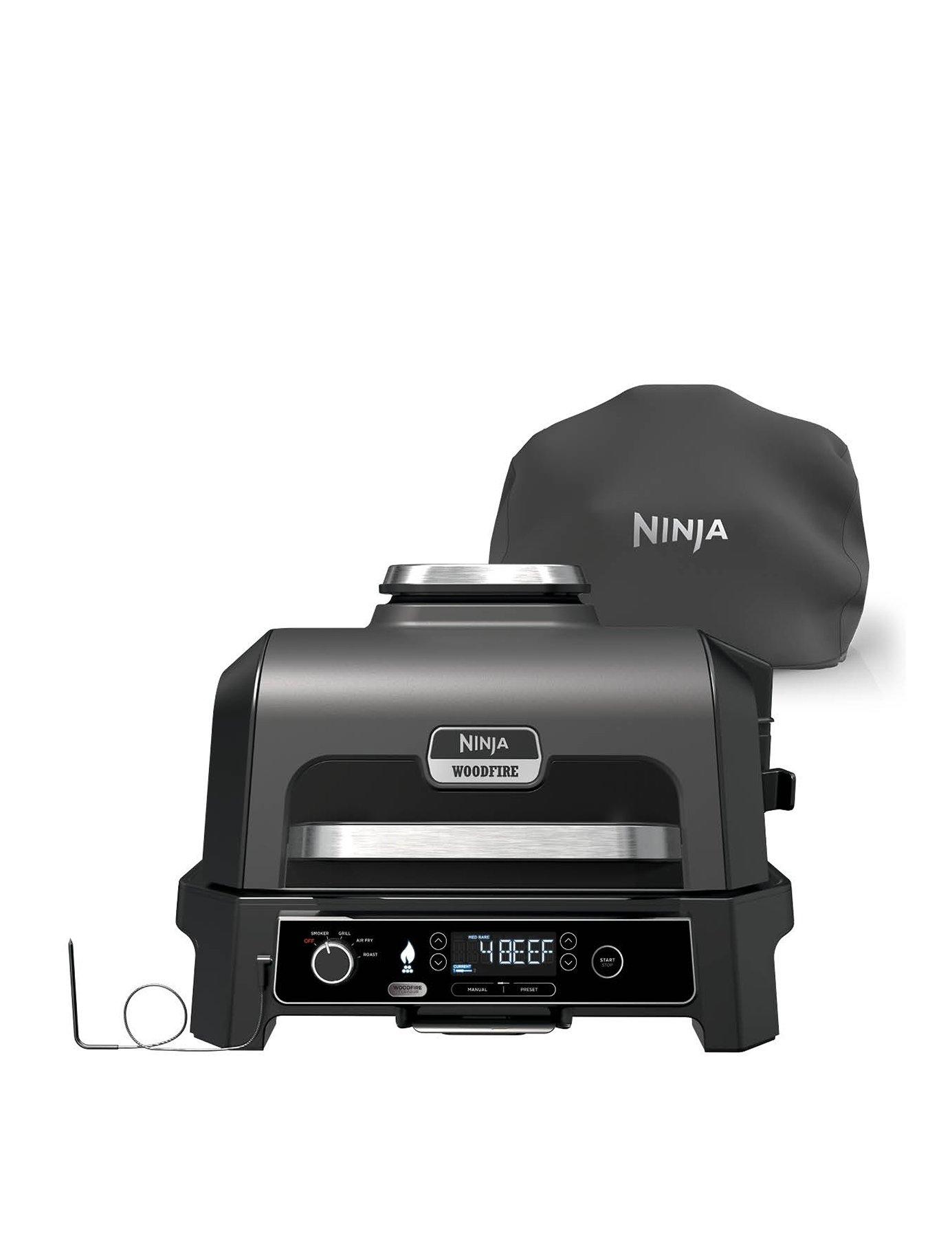 NINJA Ninja Woodfire Pro XL Electric BBQ Grill  &  Smoker with Smart Cook System with Cover OG853UK