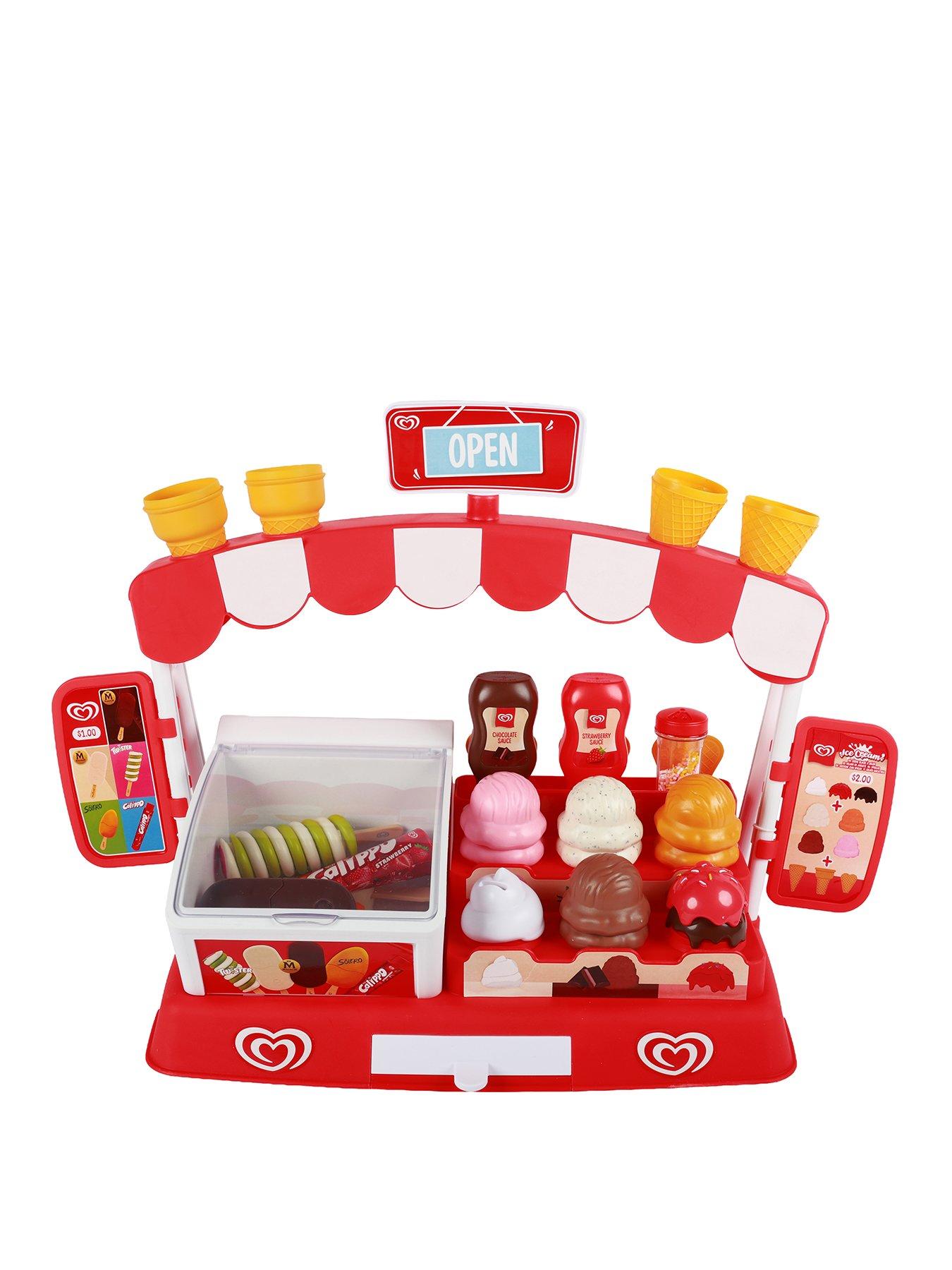 Casdon Official Walls Ice Cream Parlour Playset - Pretend Ice Cream Shop Toy for Children Aged 2+ - With Freezer, Scoop Stand, Play Money & 35+ Pieces - Image 3