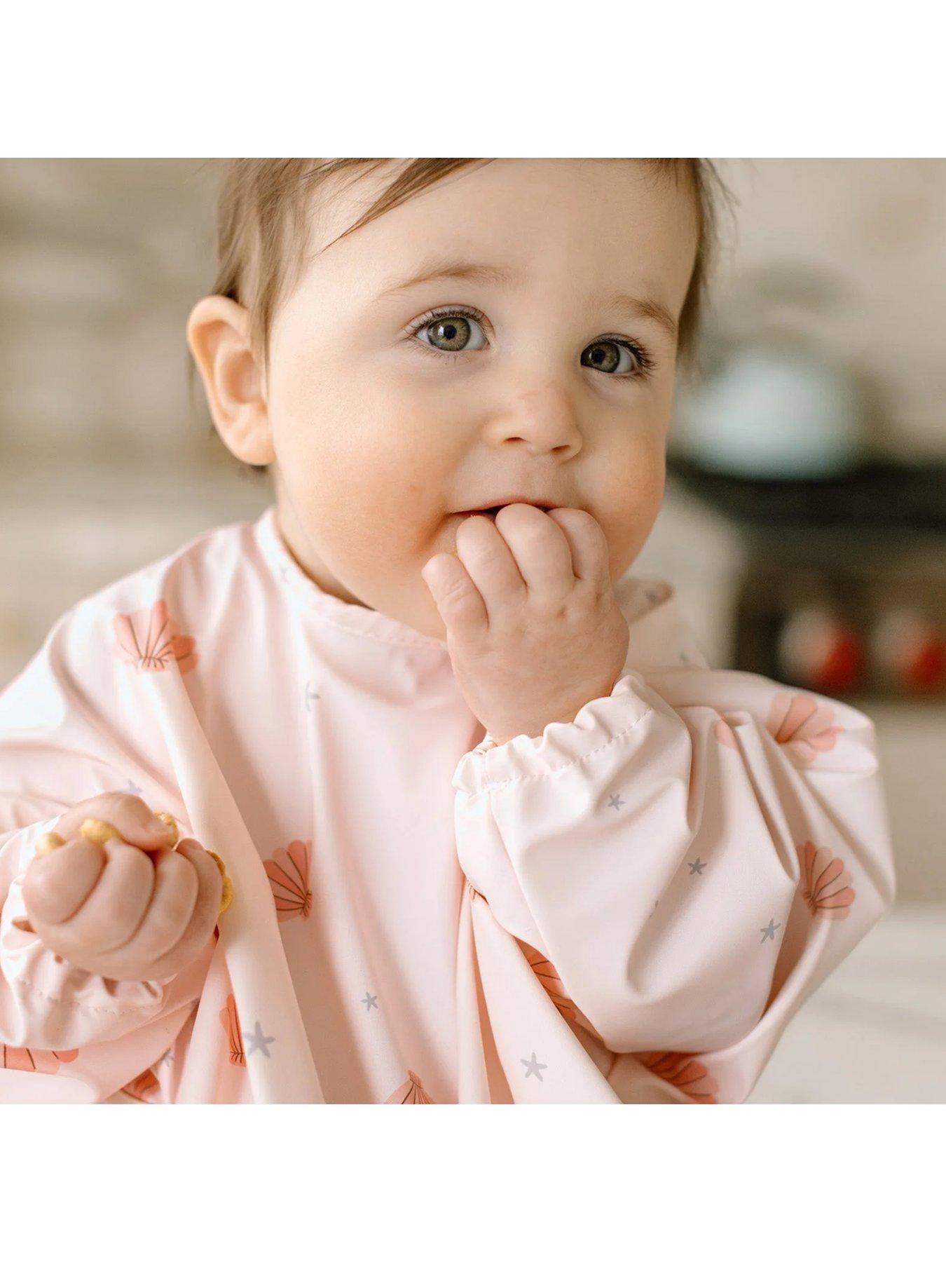 Image 3 of 6 of Loulou Lollipop Dinner Time Bundle - Sleeved Bib - Pink