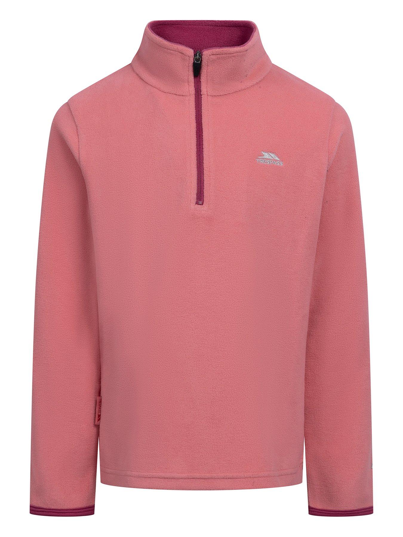 Image 1 of 2 of Trespass Girls 1/4 Zip Sybil Fleece - Peach Pink