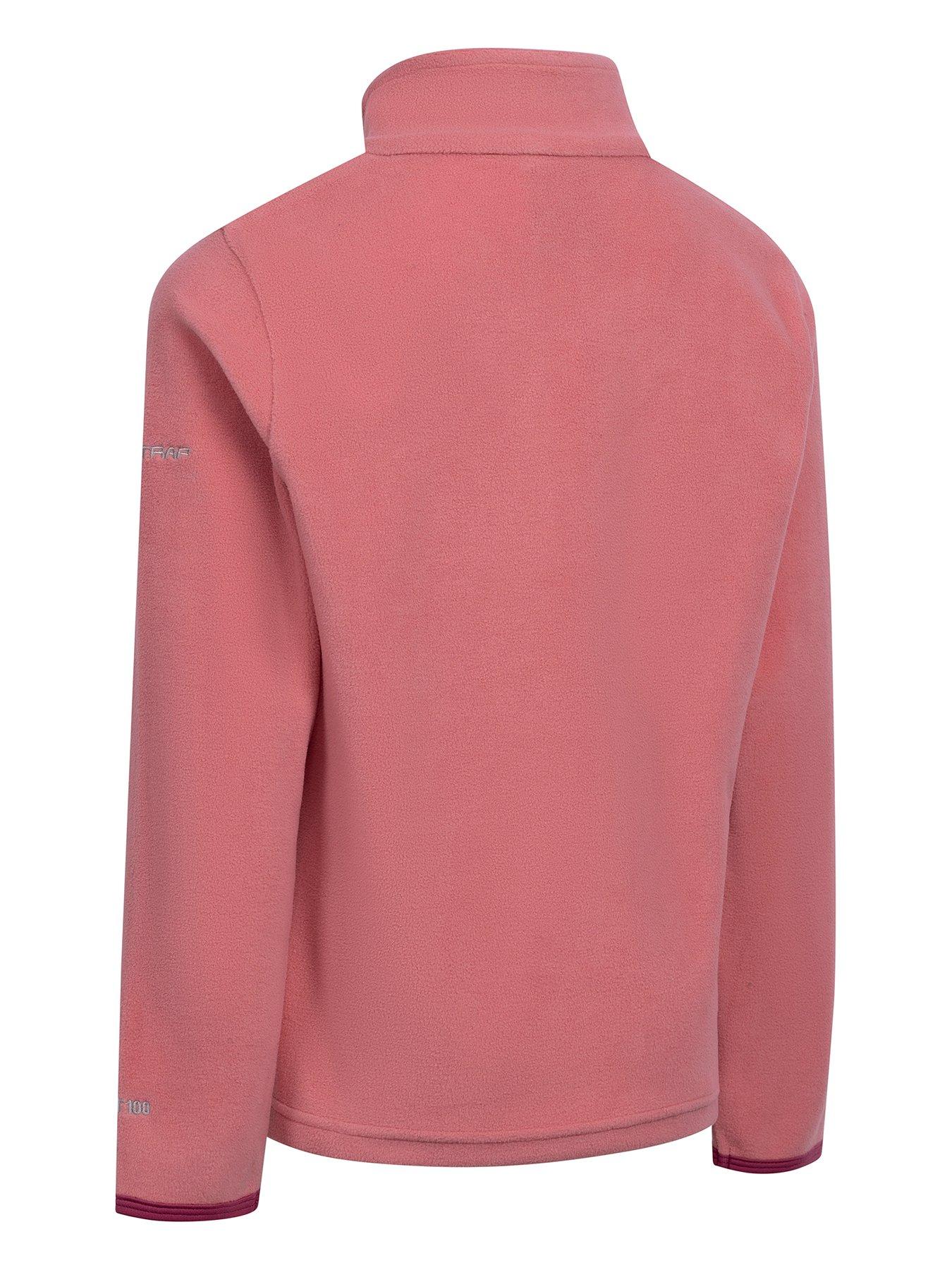Image 2 of 2 of Trespass Girls 1/4 Zip Sybil Fleece - Peach Pink