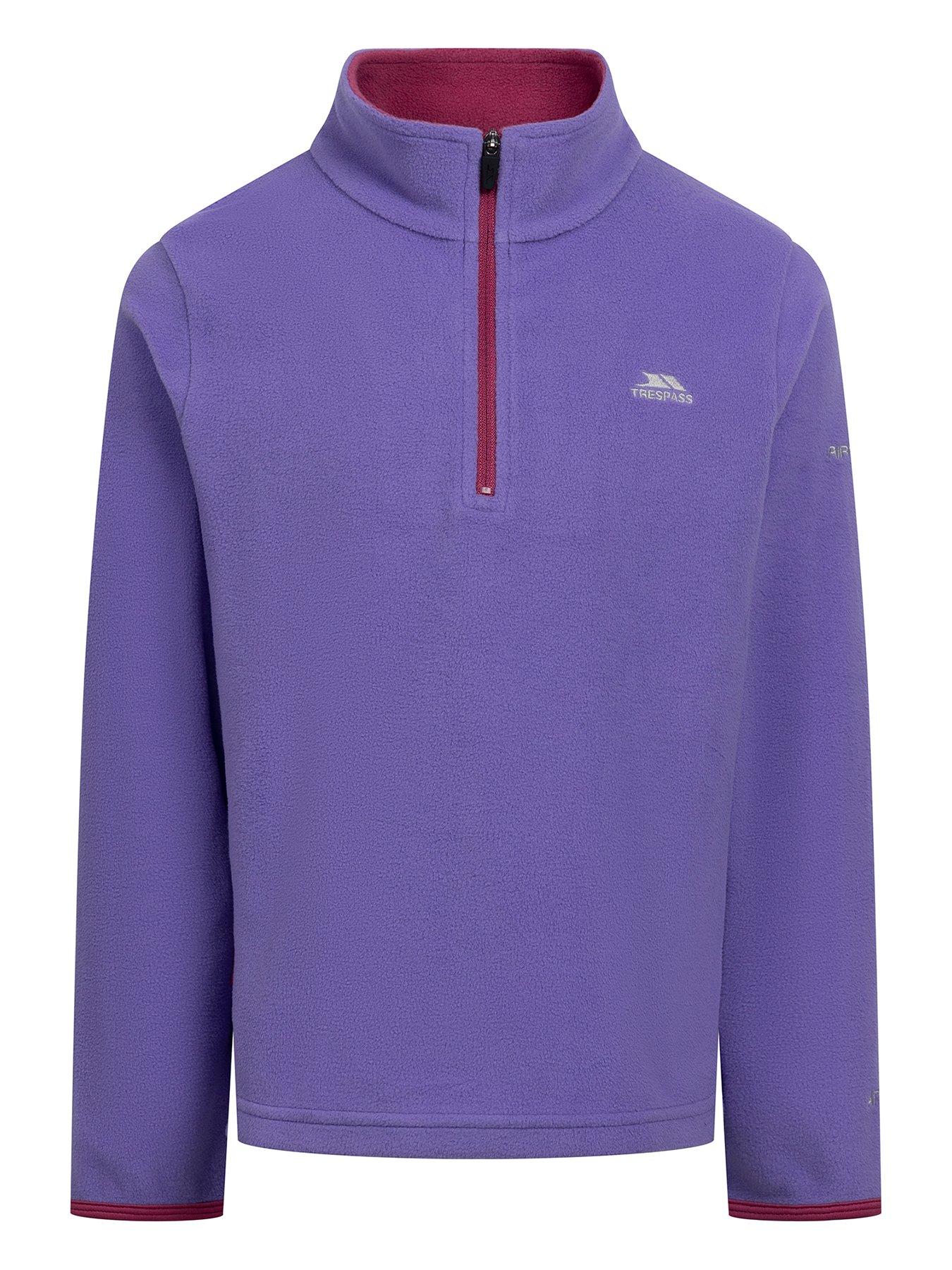 Trespass Girls Half Zip Fleece Sybil Purple 9/10 - Image 5