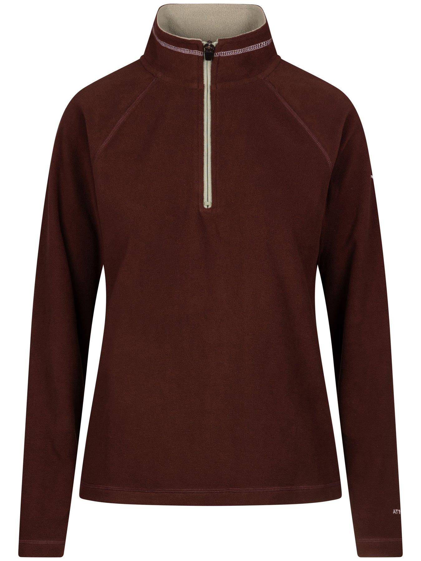 Image 1 of 2 of Trespass Womens Skylar Microfleece Anti-Pill 1/4 Zip Fleece - Mocha