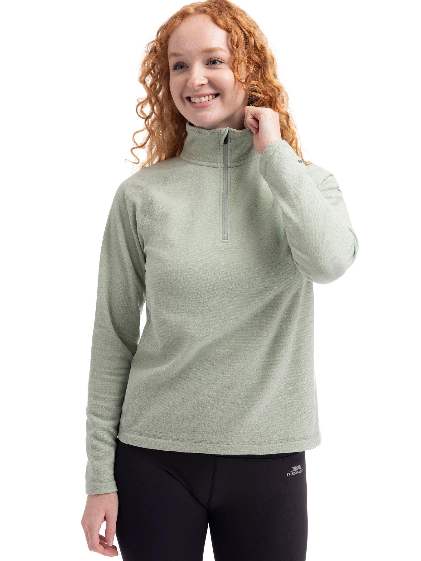 Image 1 of 2 of Trespass Womens Meadows Half Zip Brushed Back Anti-Pill Fleece - Sage