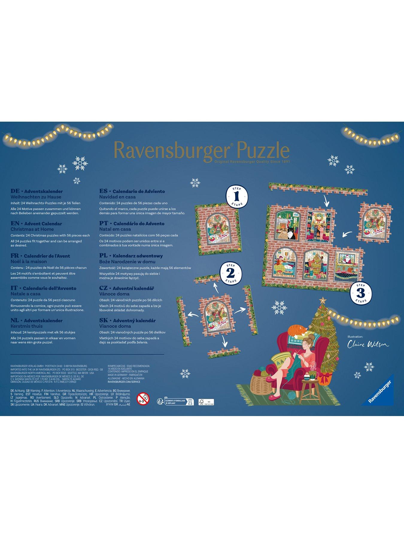 Image 3 of 3 of Ravensburger 24-Day 56-Piece Puzzle Advent Calendar - Christmas At Home