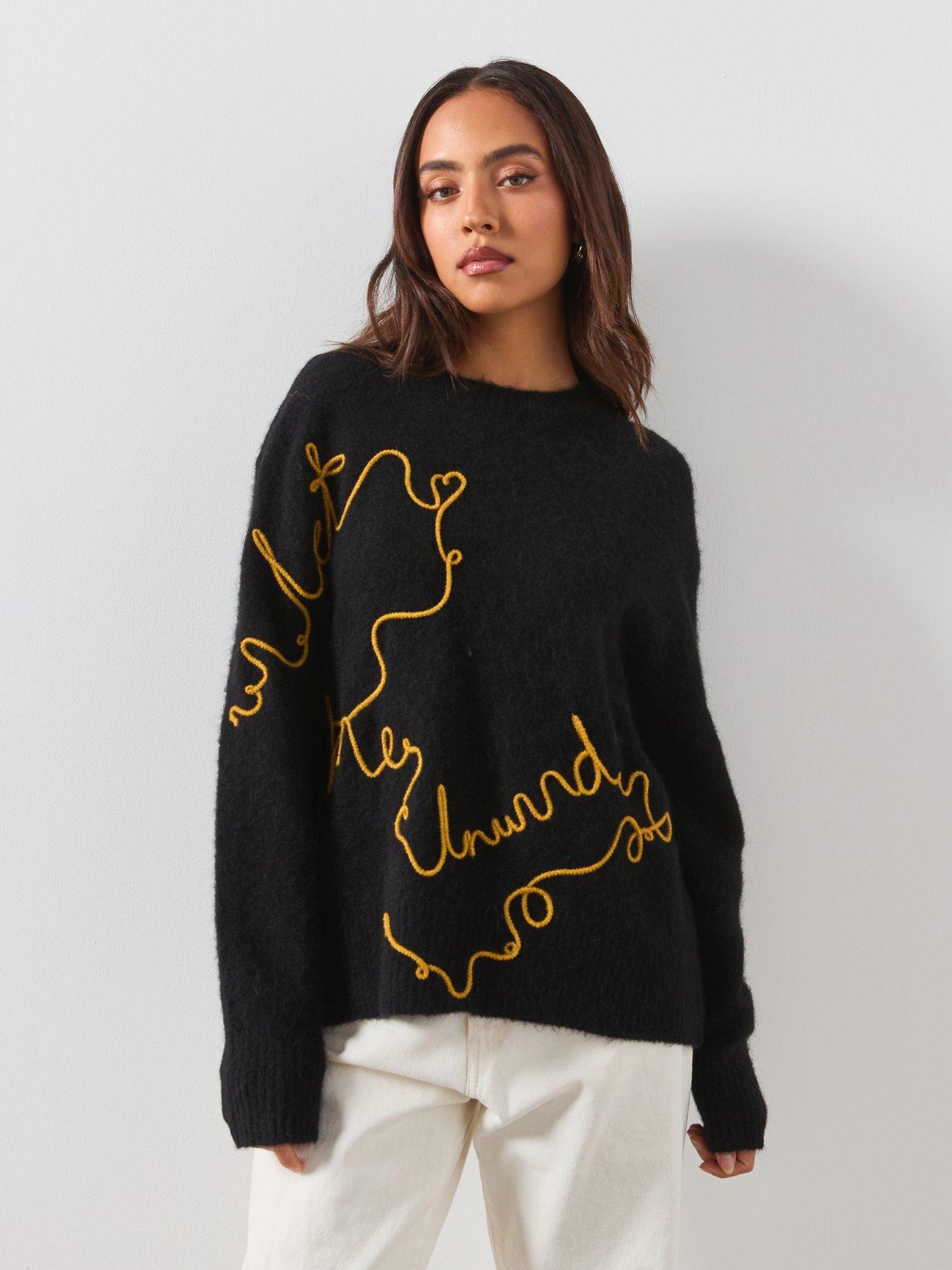 AllSaints Unwind Jumper Crewneck Sweater - Black