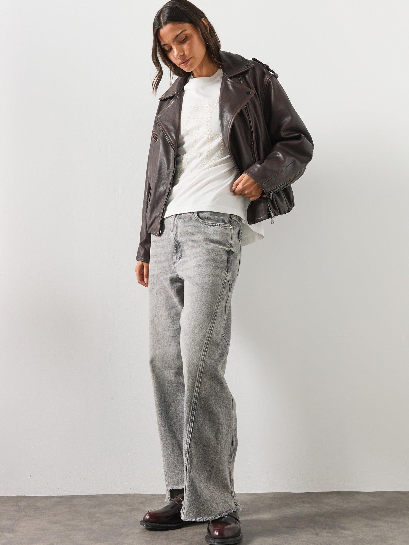Image 4 of 6 of AllSaints Reflex Amelie Embellished T-Shirt - White