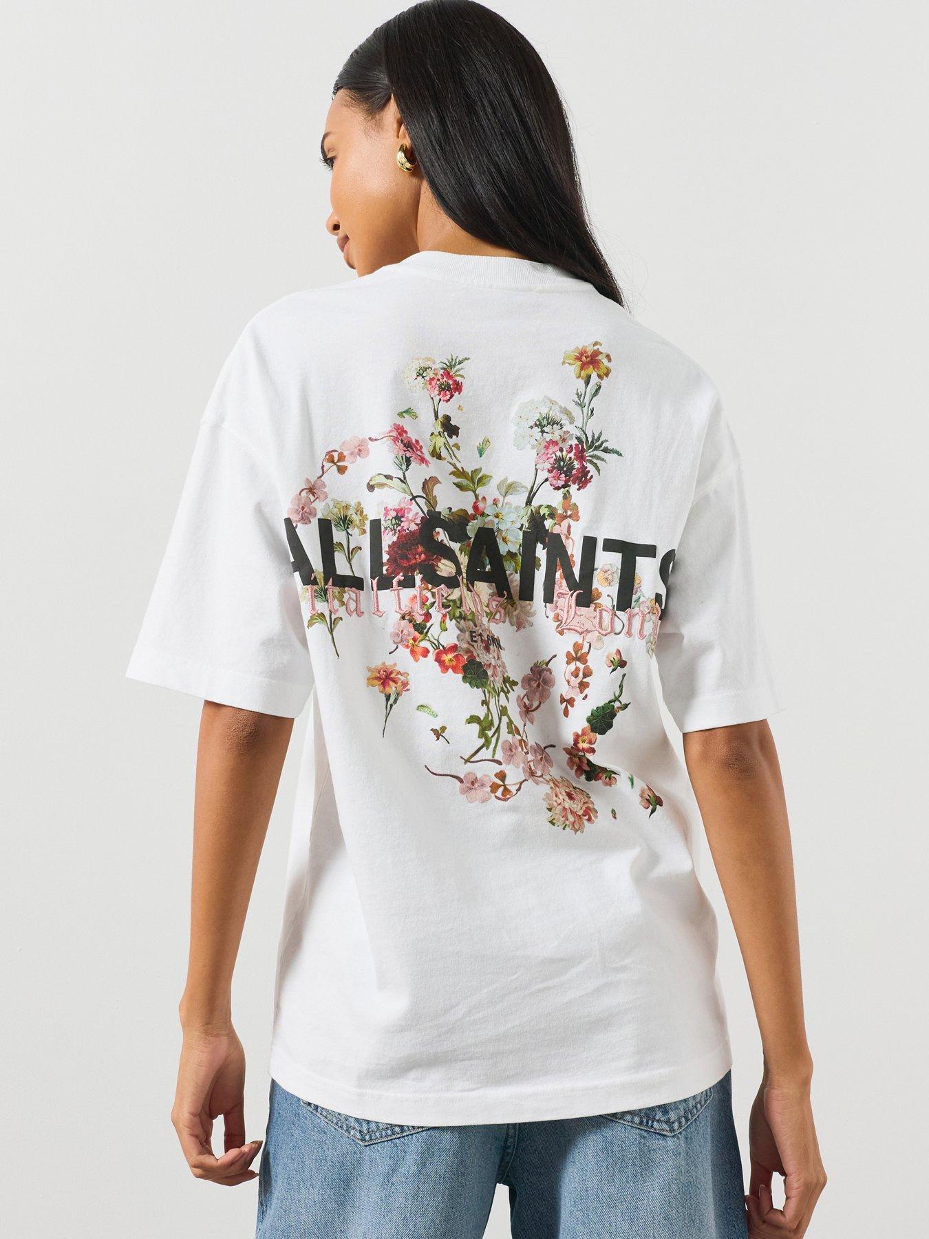 AllSaints Valen Oversized Etta Cotton T-Shirt - White