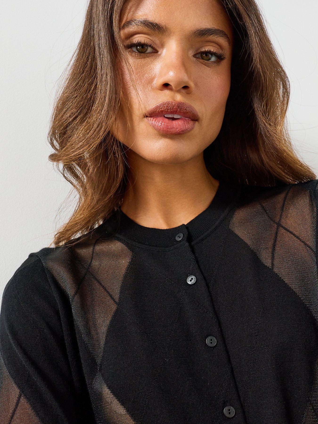 Image 4 of 6 of AllSaints Bern Cardigan - Black
