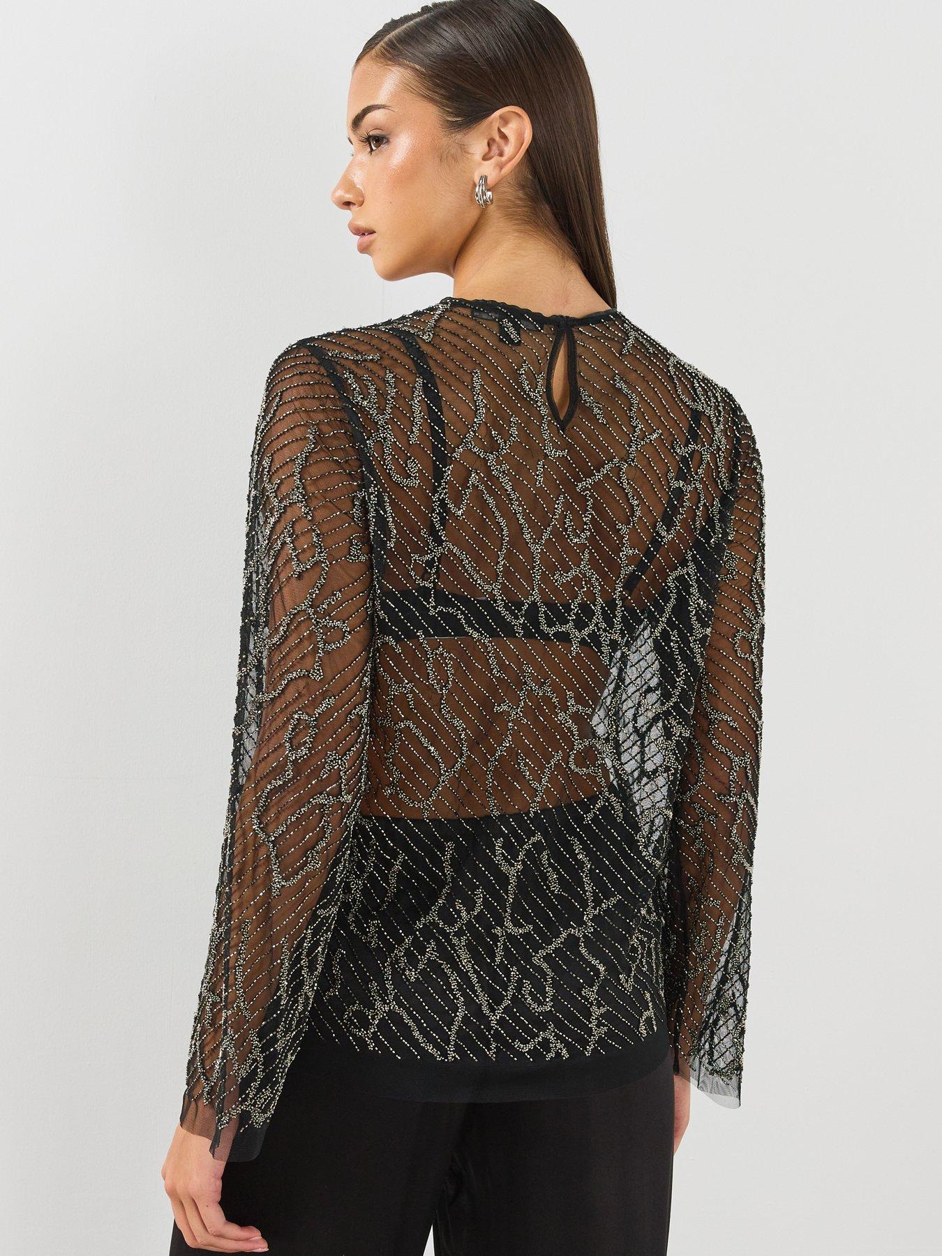 Image 2 of 6 of AllSaints Minty Emb Top