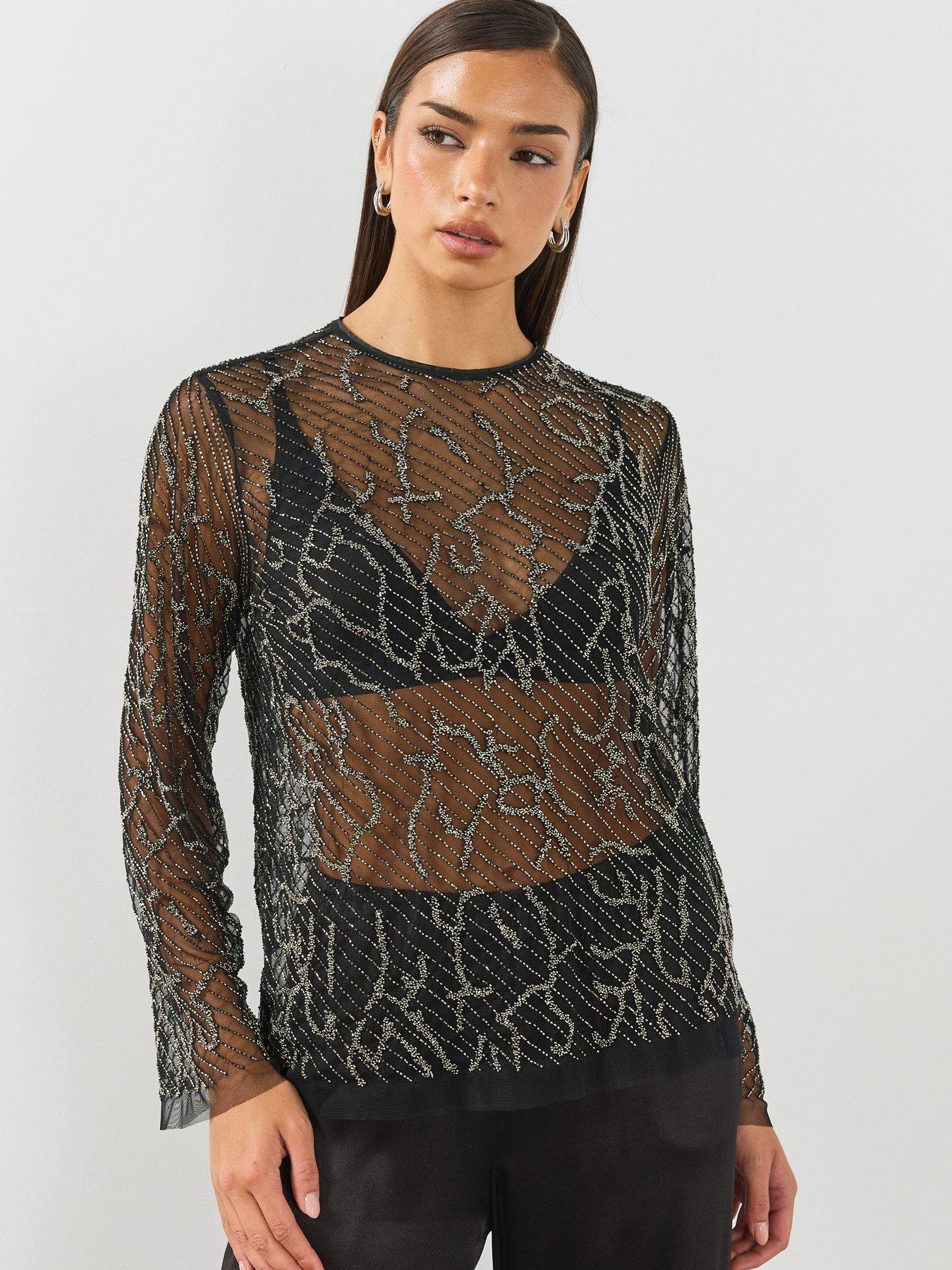 Image 4 of 6 of AllSaints Minty Emb Top