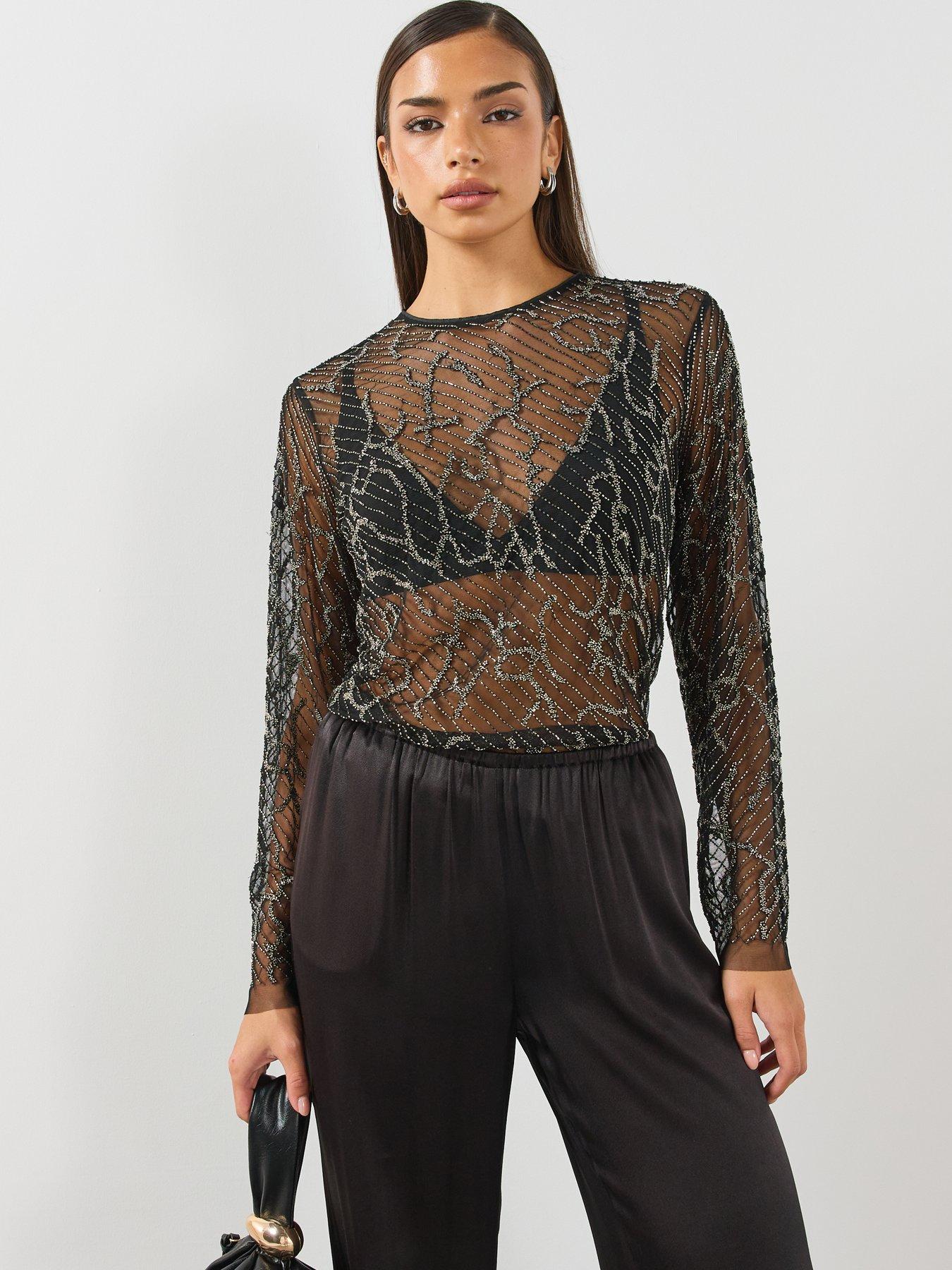 Image 6 of 6 of AllSaints Minty Emb Top