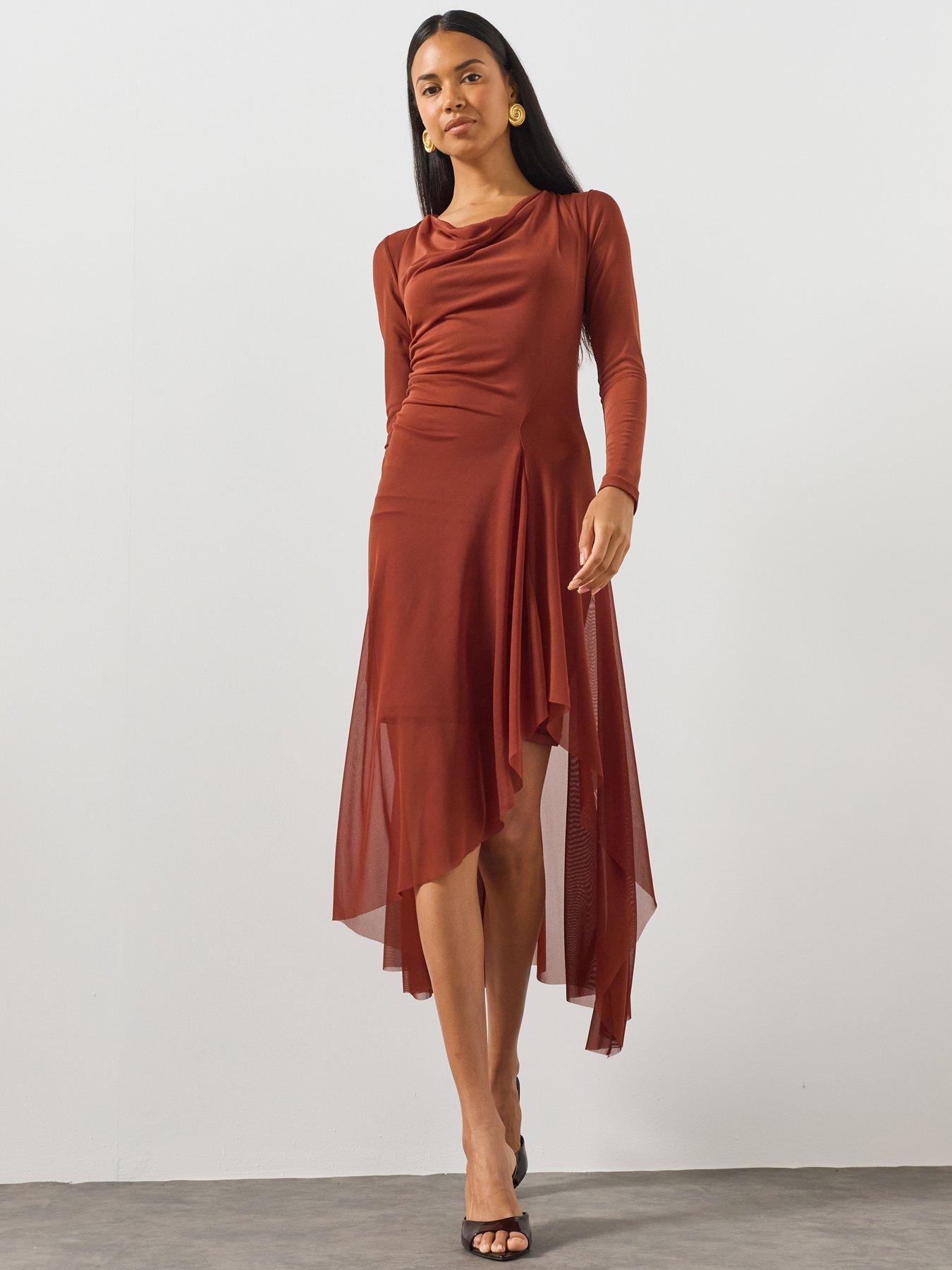 AllSaints Loria Dress - Brown