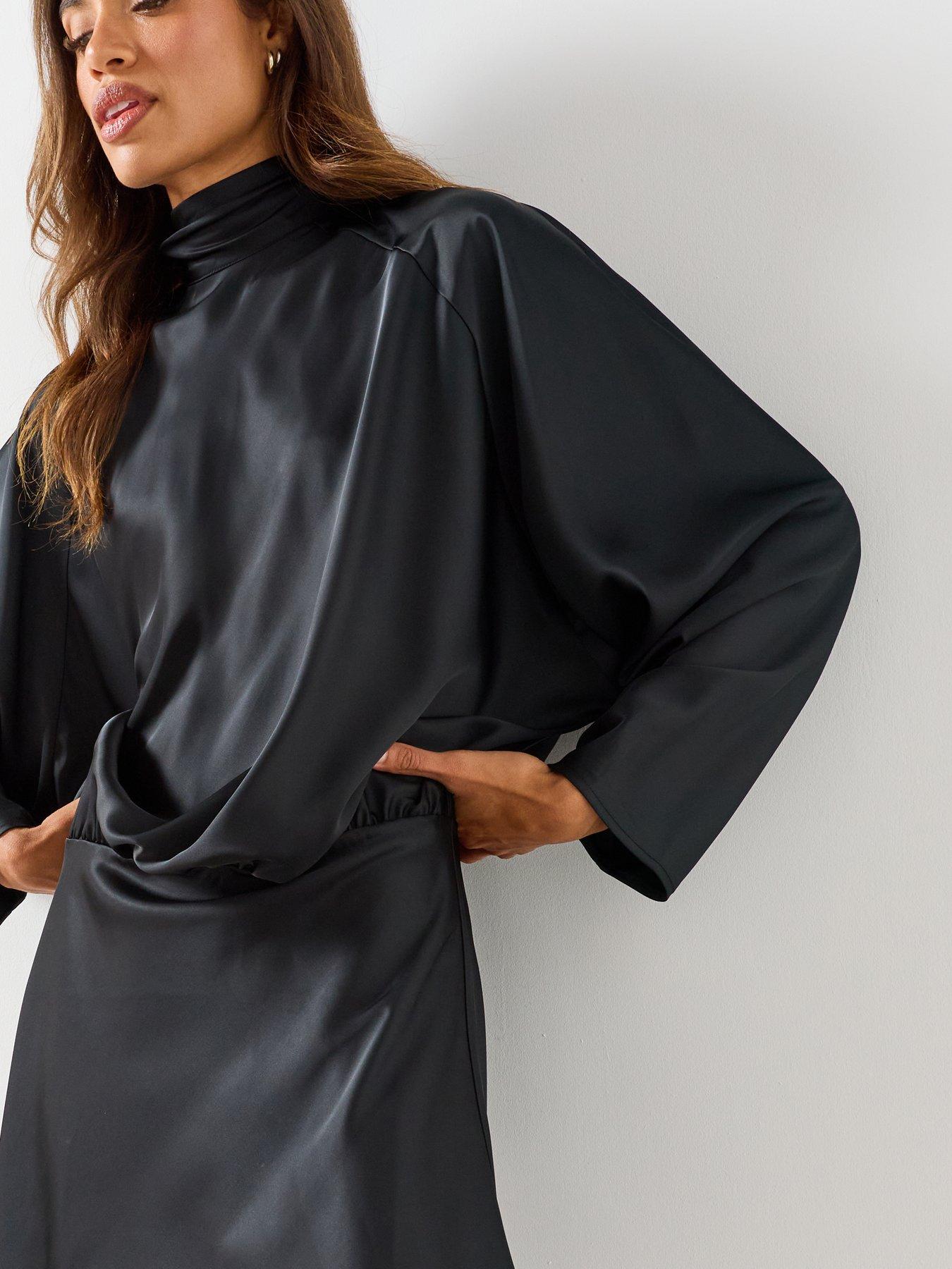 Image 5 of 5 of Mango Satin Dress With Bow