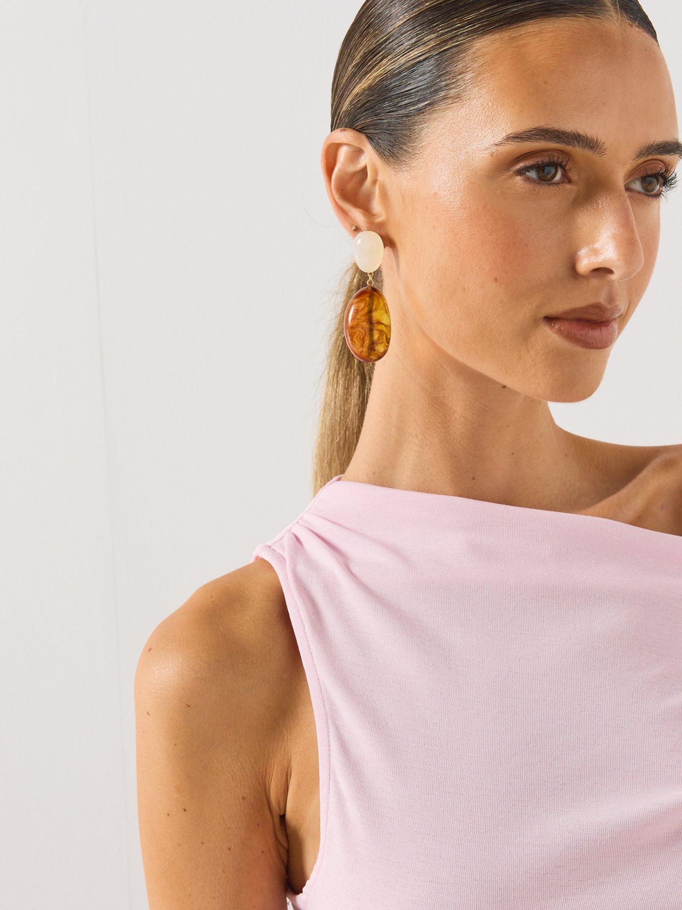 Image 5 of 6 of Mango Asymmetric Ruched Top - Pink