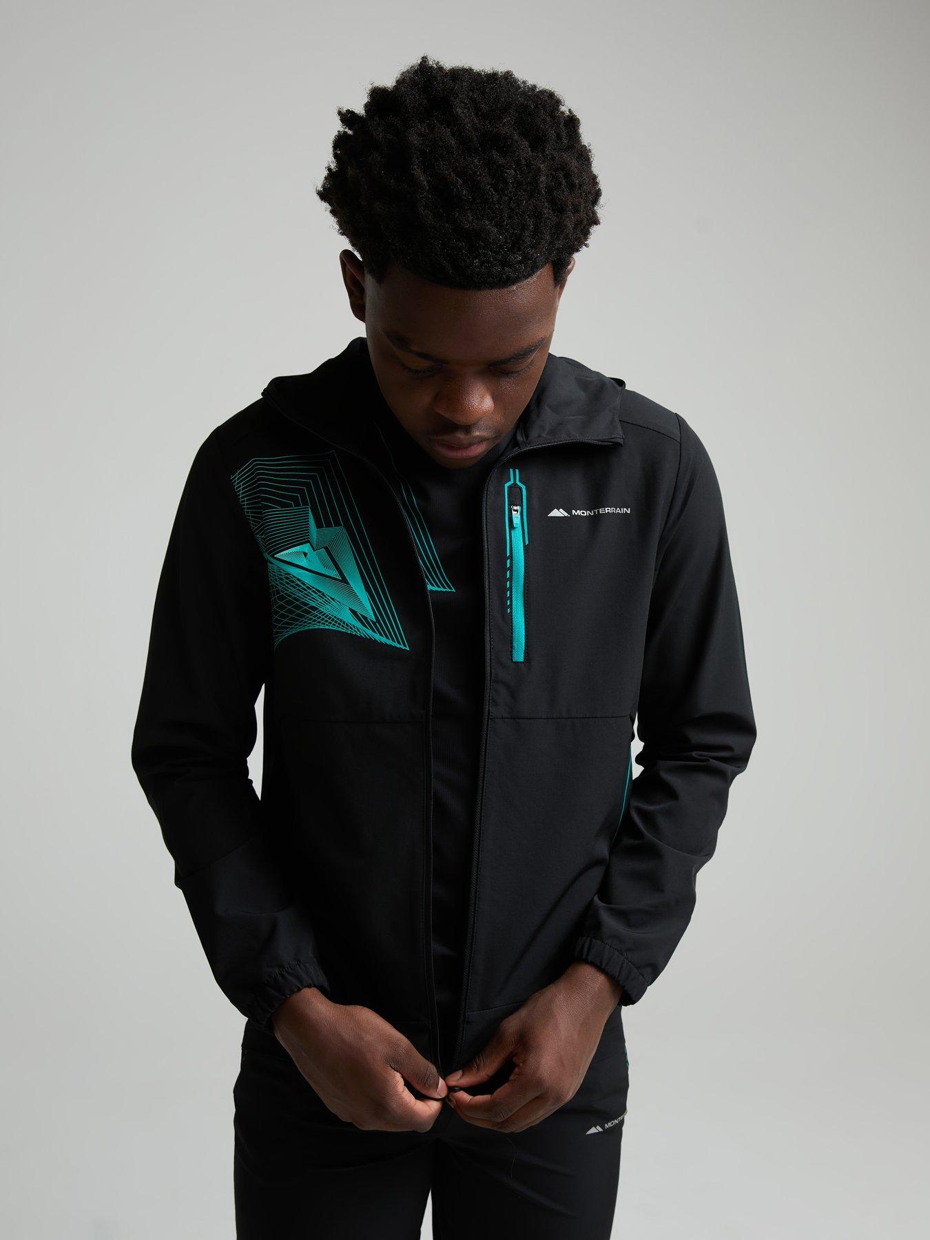 Monterrain Junior Abyss Woven Zip Hood - Black/Neon
