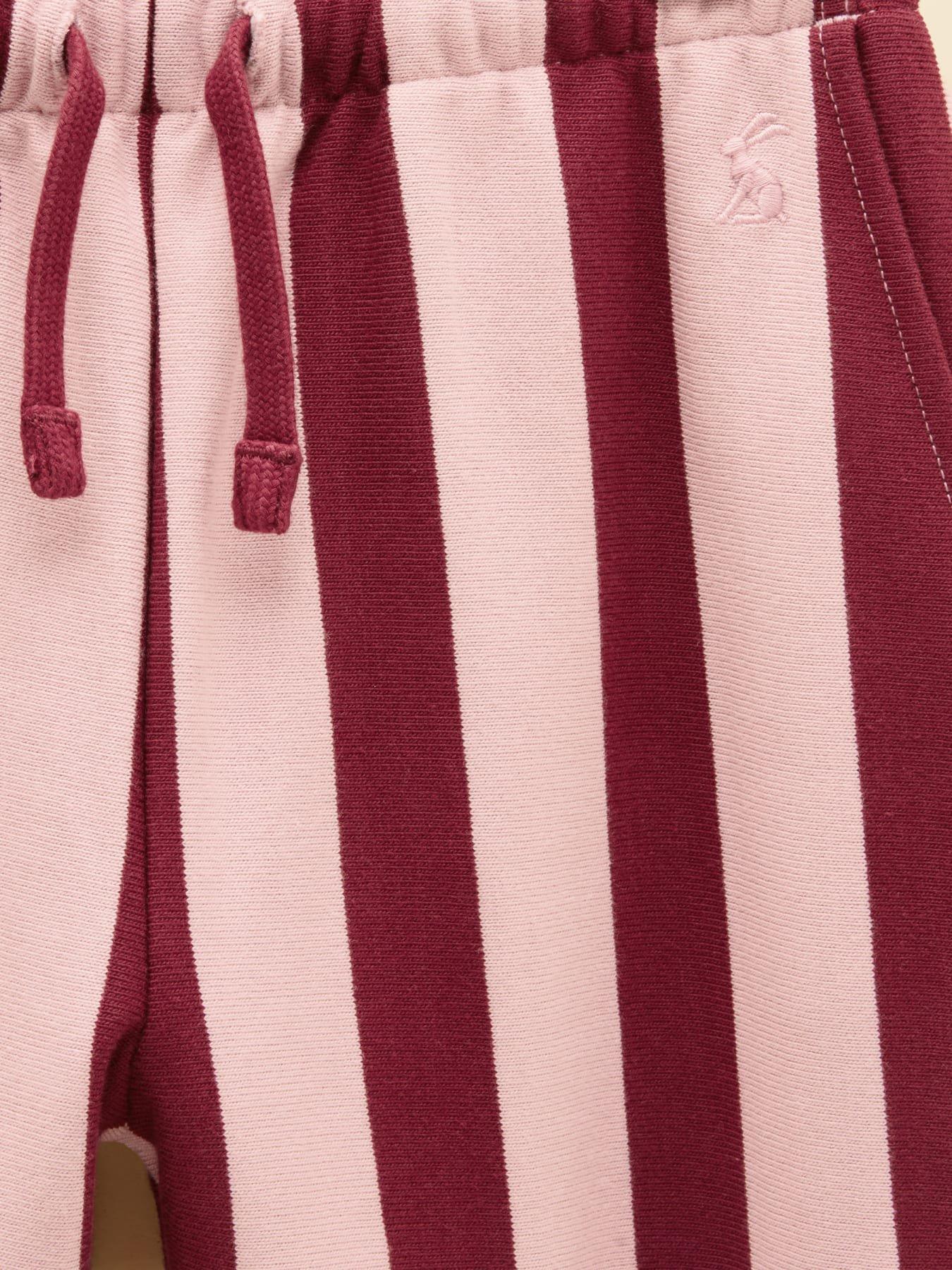 Image 3 of 4 of Joules Girls Stripe Drawcord Trousers - Pink