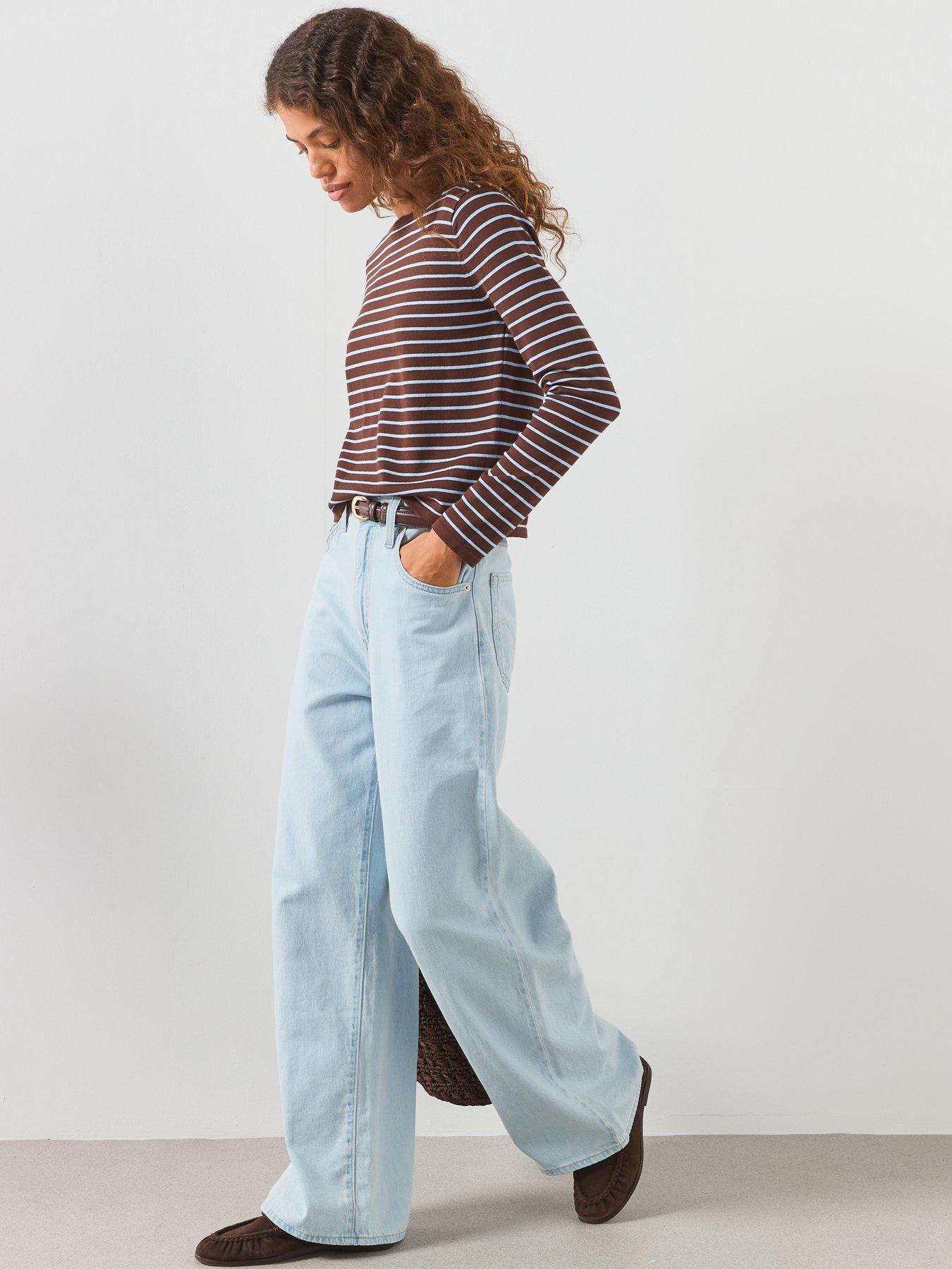 Image 4 of 6 of Mango Knit Striped Sweater - Brown