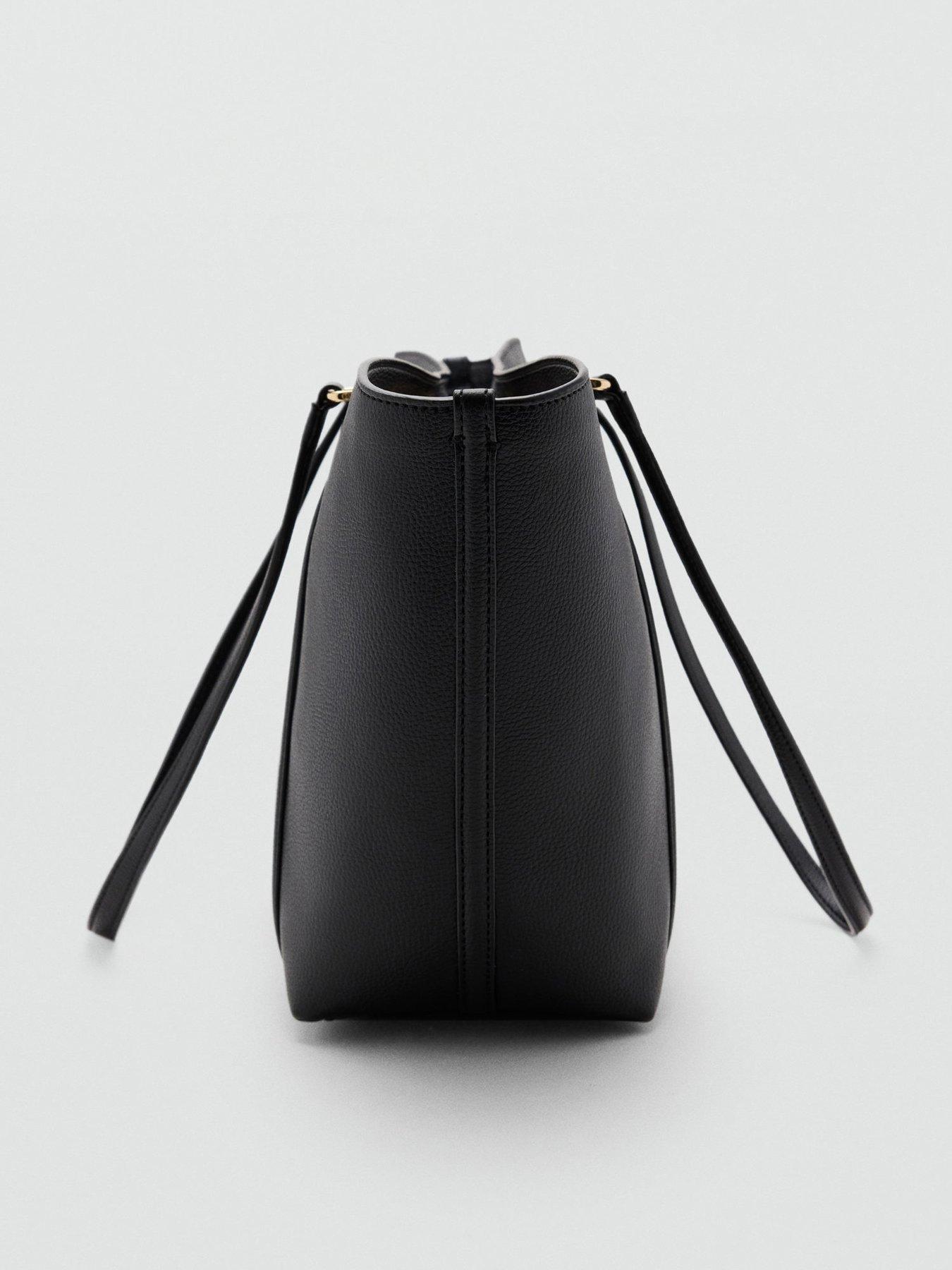 Image 3 of 5 of Mango Double Handle Shopper Bag - Black