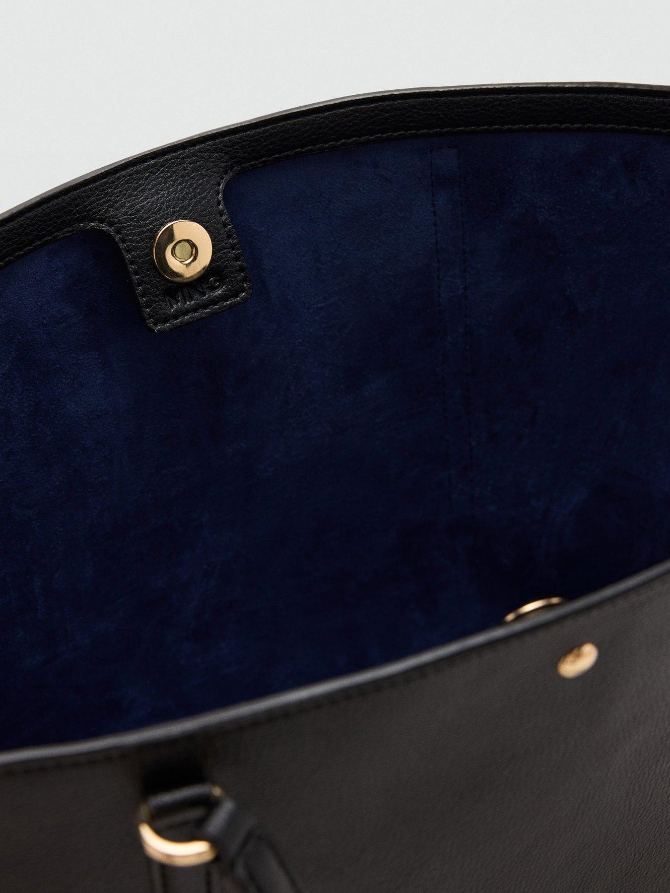 Image 5 of 5 of Mango Double Handle Shopper Bag - Black