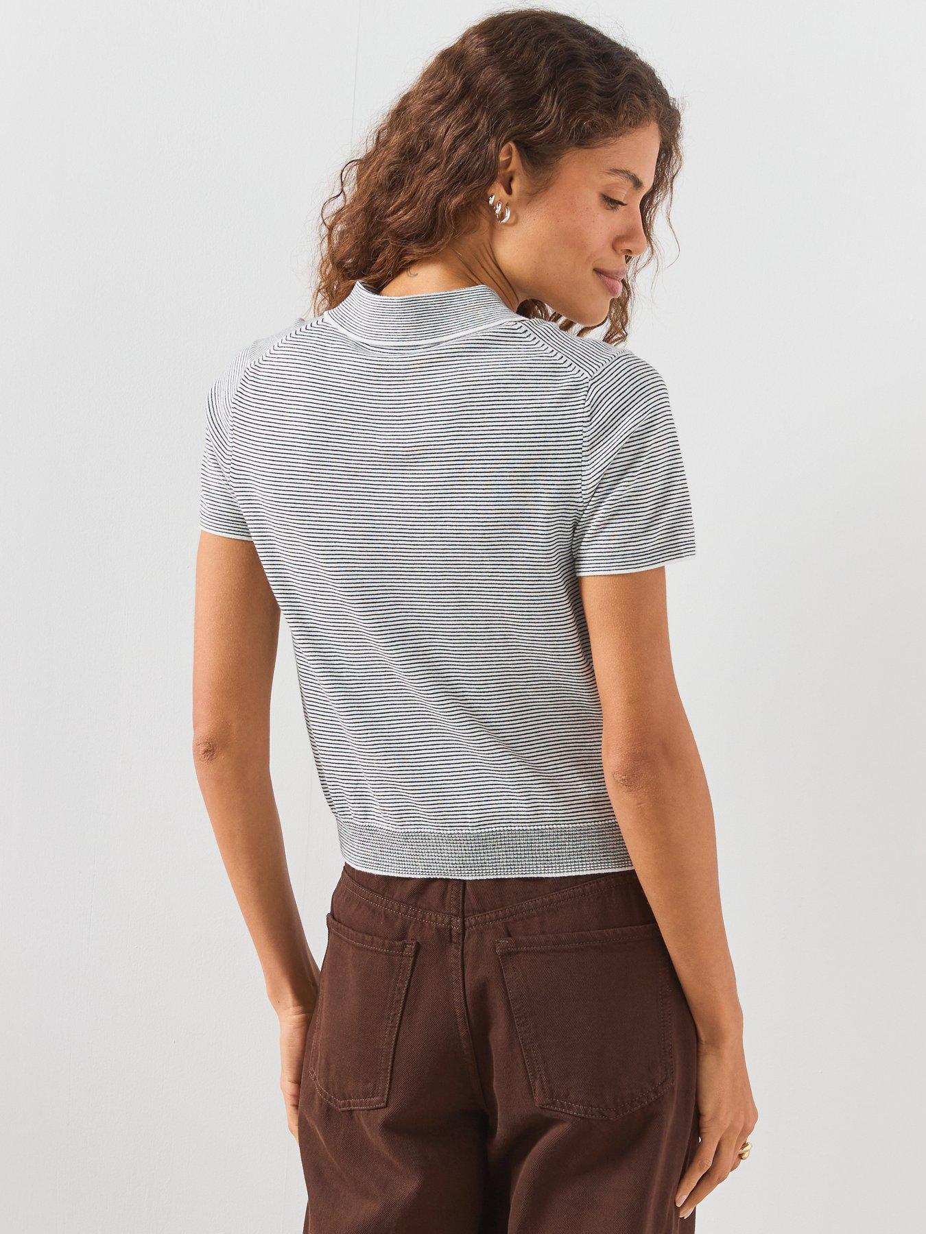 Image 2 of 6 of Mango Knitted Polo Neck Sweater - Blue