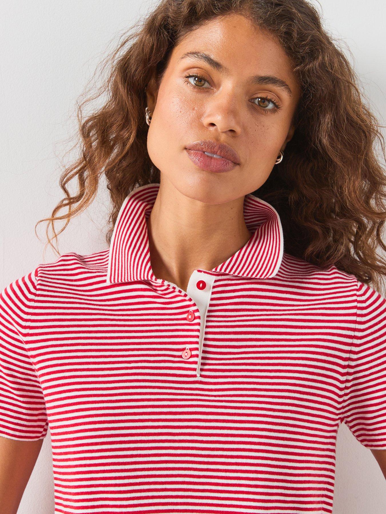 Image 6 of 6 of Mango Knitted Polo Neck Sweater - Red